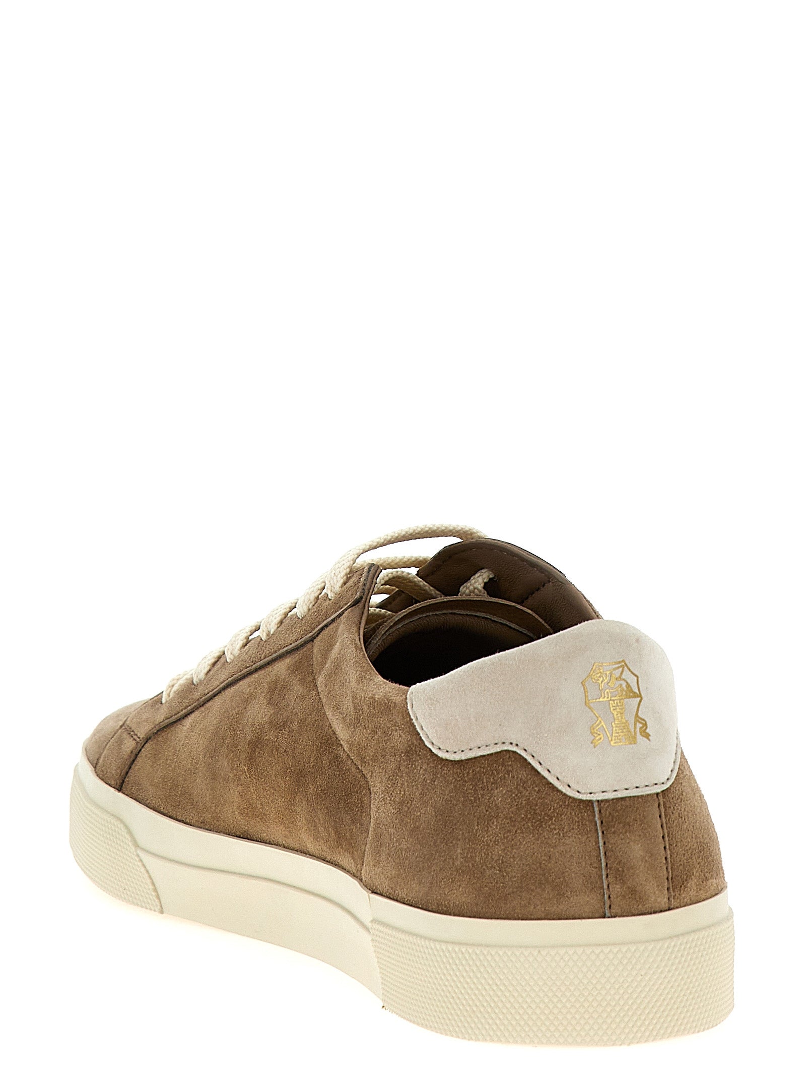 Brunello Cucinelli Beige Lage Sneakers van Kalfsleer