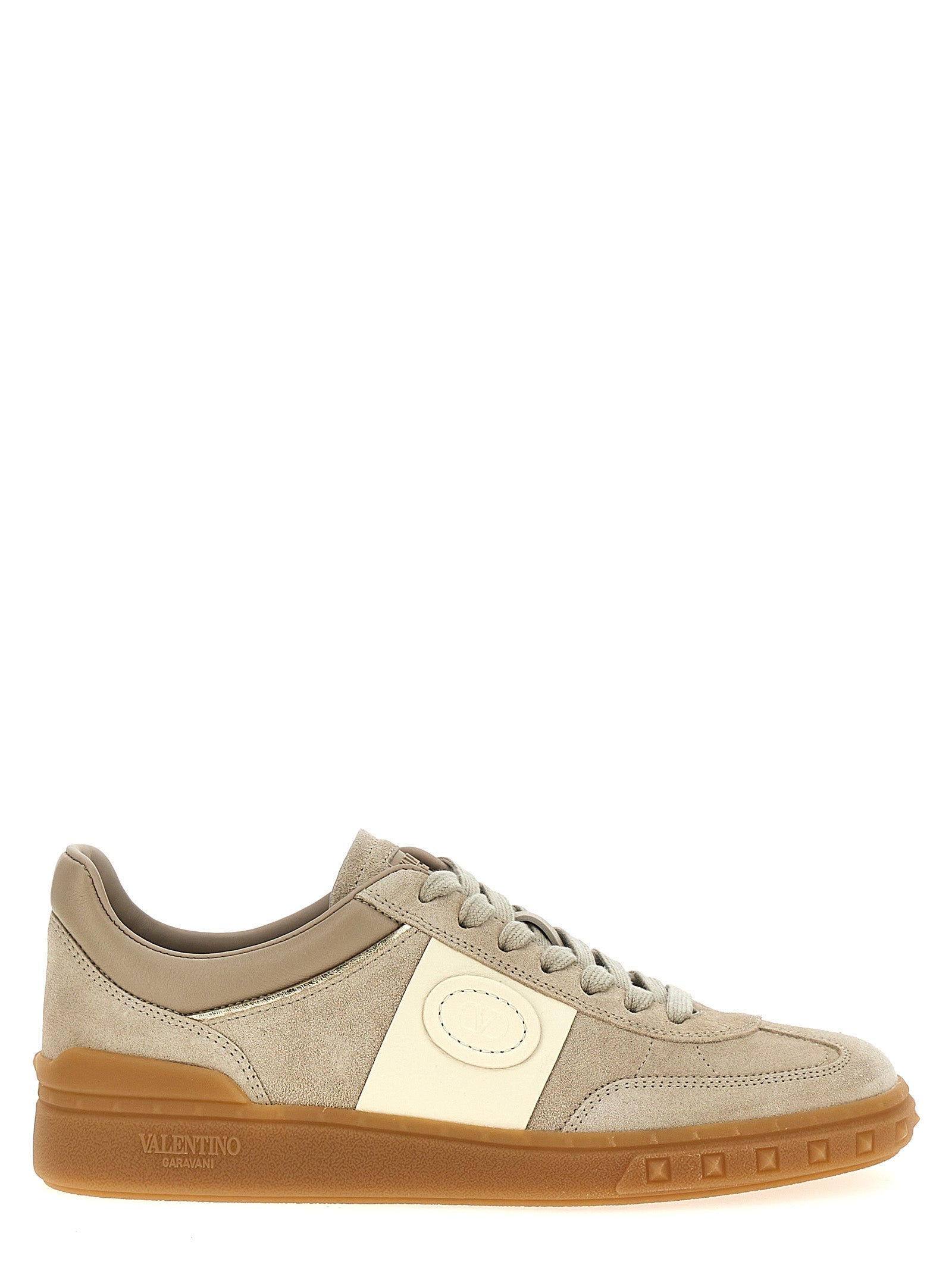 Valentino Garavani Beige Kalfsleren Lage Sneakers