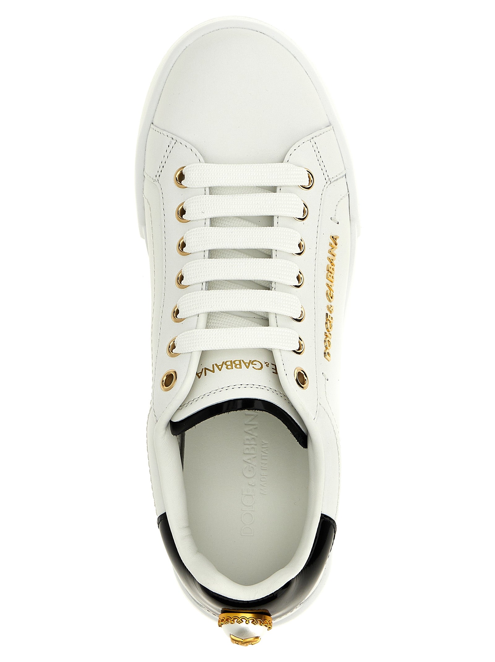 Dolce & Gabbana Bicolor Kalfsleren Lage Sneakers