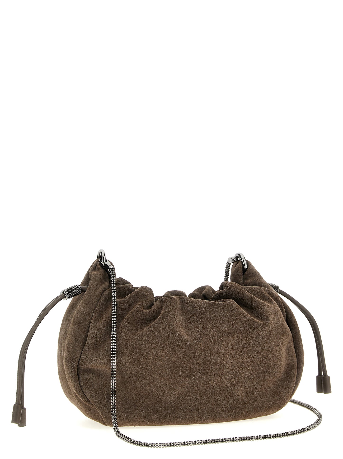 Brunello Cucinelli Sac bandoulière en veau marron