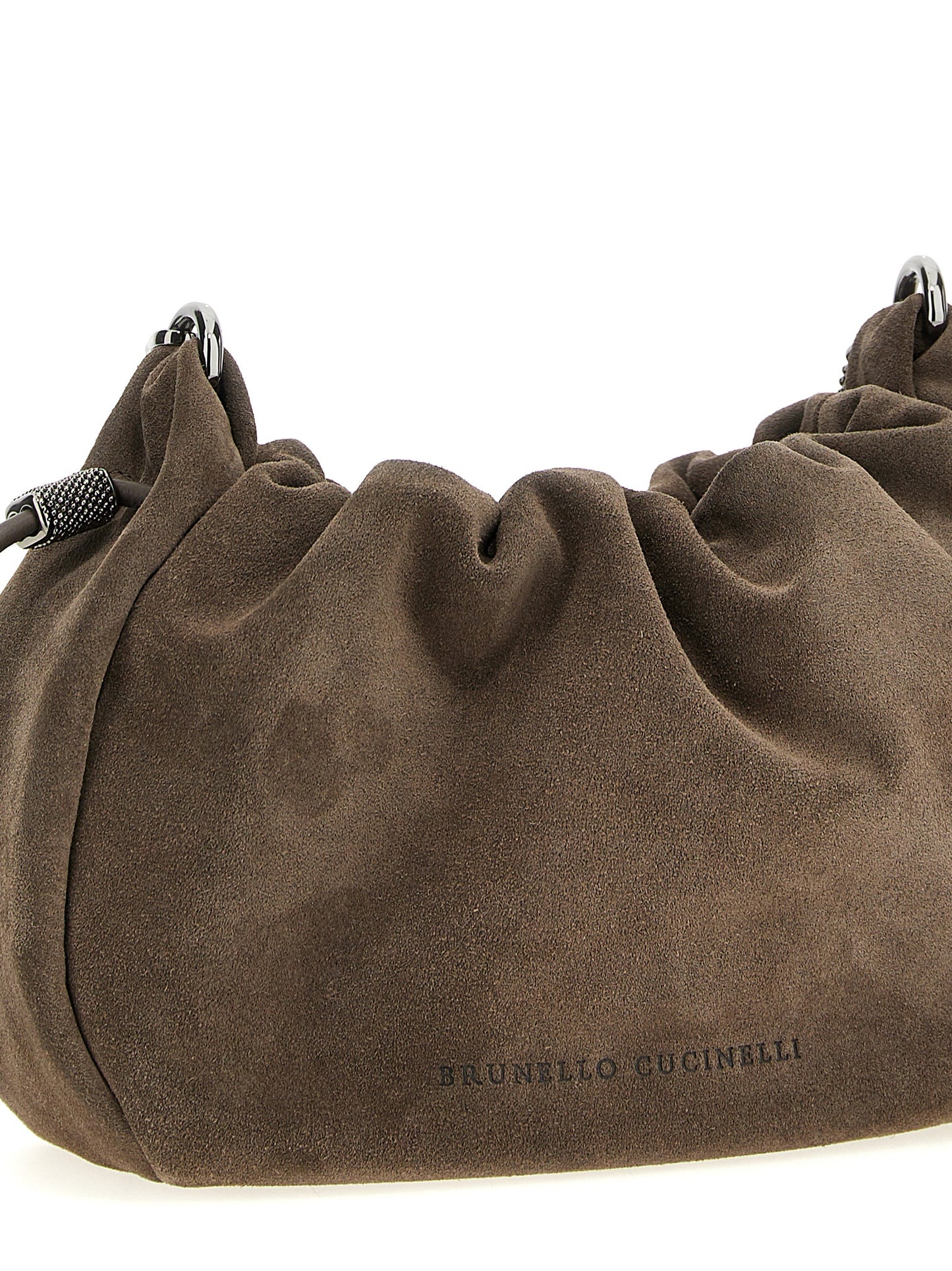 Brunello Cucinelli Sac bandoulière en veau marron