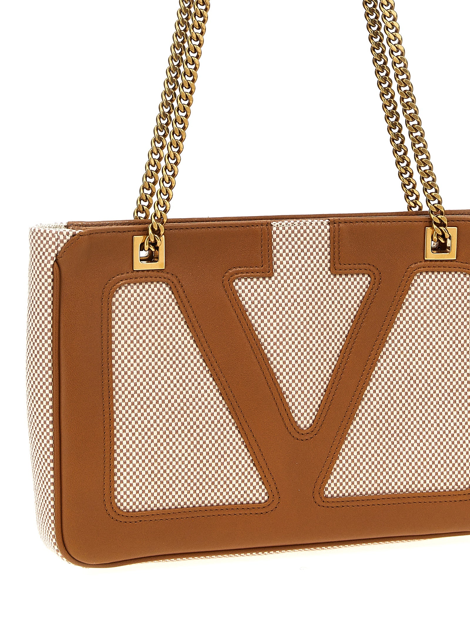 Valentino Garavani Beige Katoenen Draagtas
