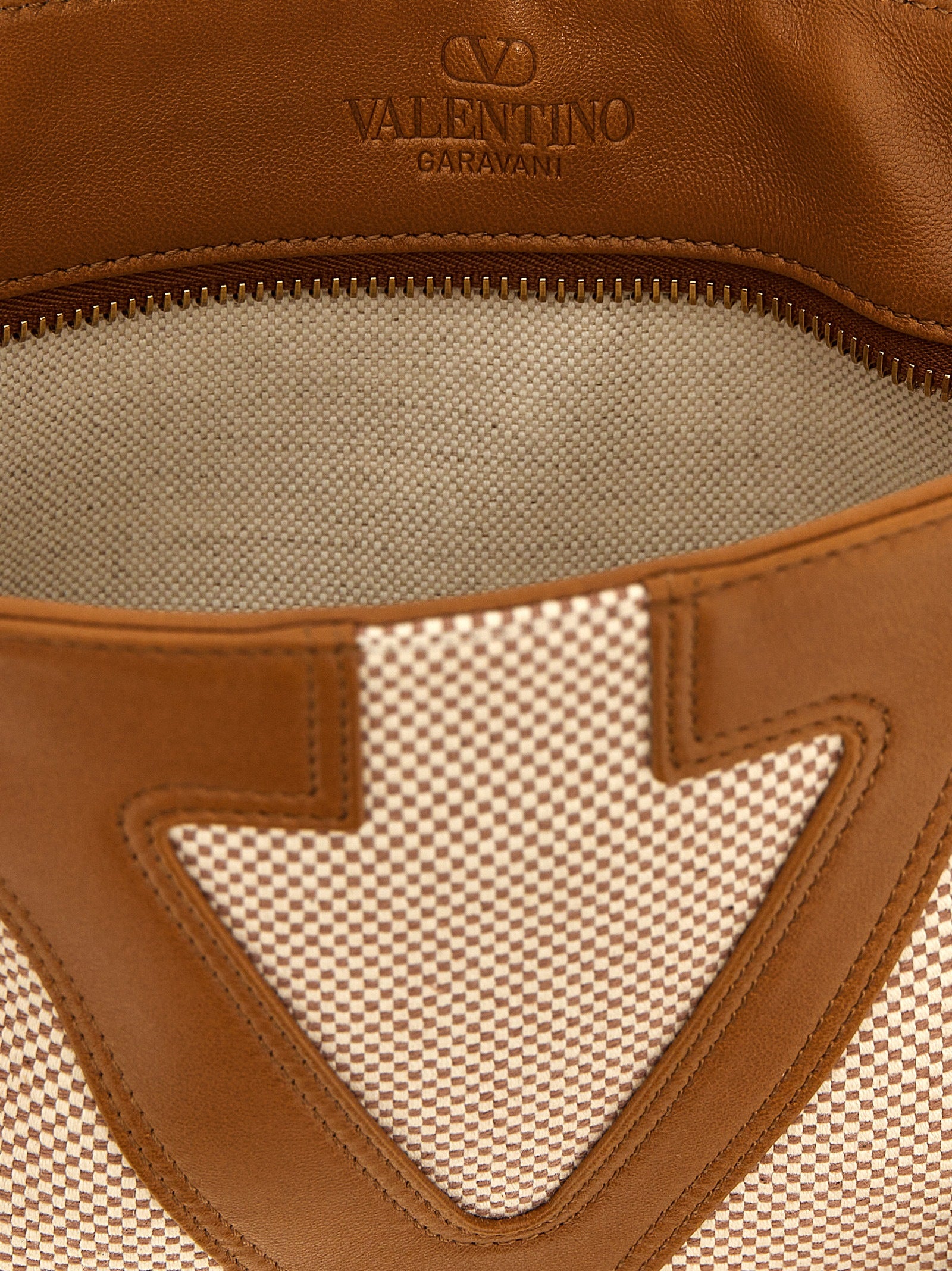 Valentino Garavani Beige Katoenen Draagtas