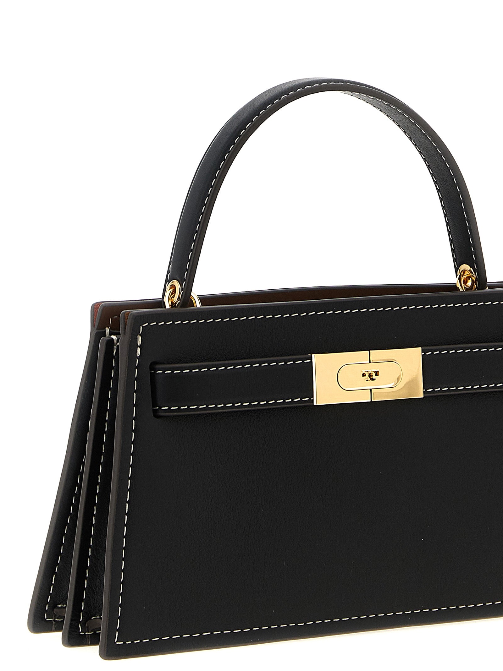 Tory Burch Zwarte Handtas van Koeienhuid