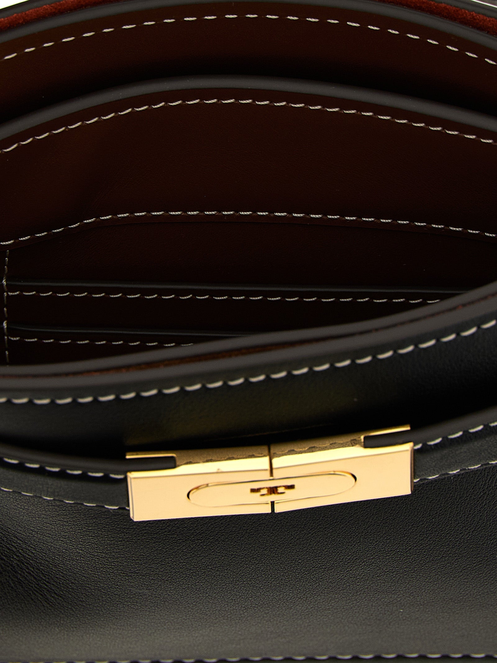 Tory Burch Zwarte Handtas van Koeienhuid
