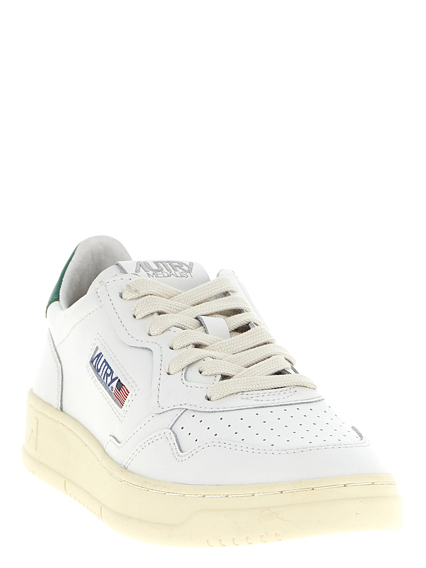 Autry Bicolor Goatskin Low Top Sneakers