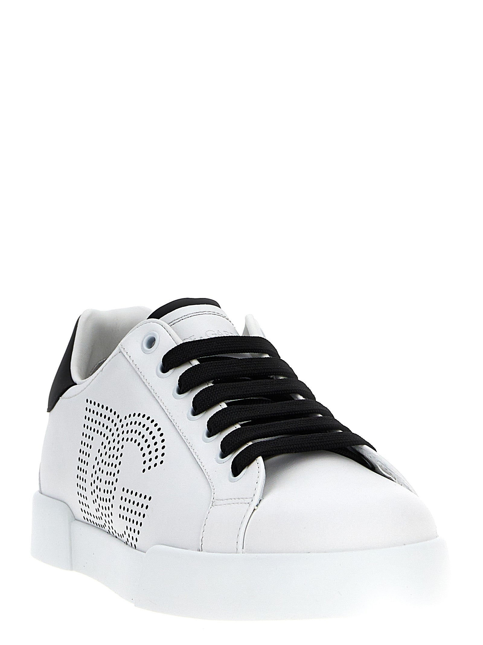 Dolce & Gabbana Tweekleurige Kalfsleren Lage Sneakers