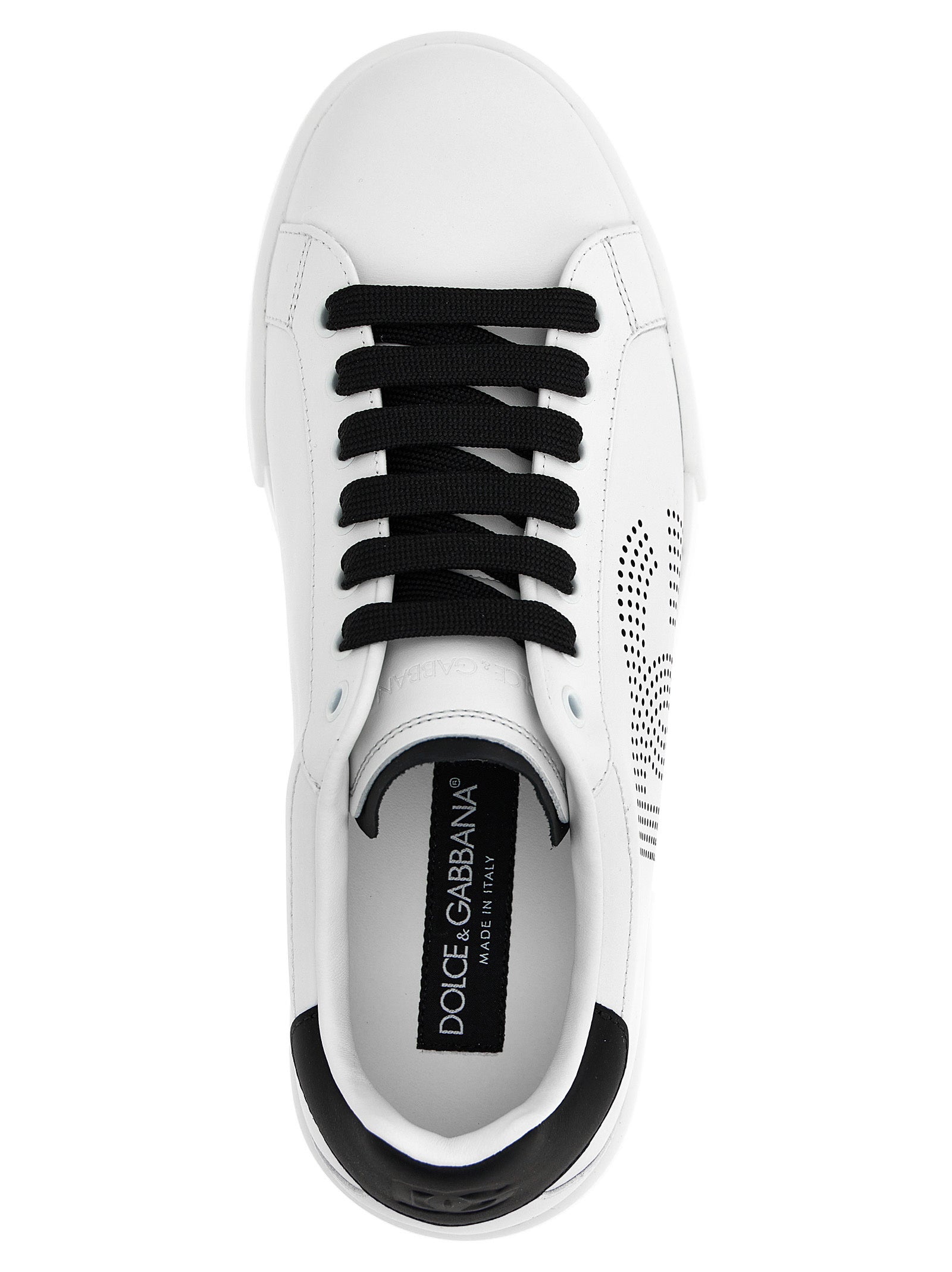 Dolce & Gabbana Tweekleurige Kalfsleren Lage Sneakers
