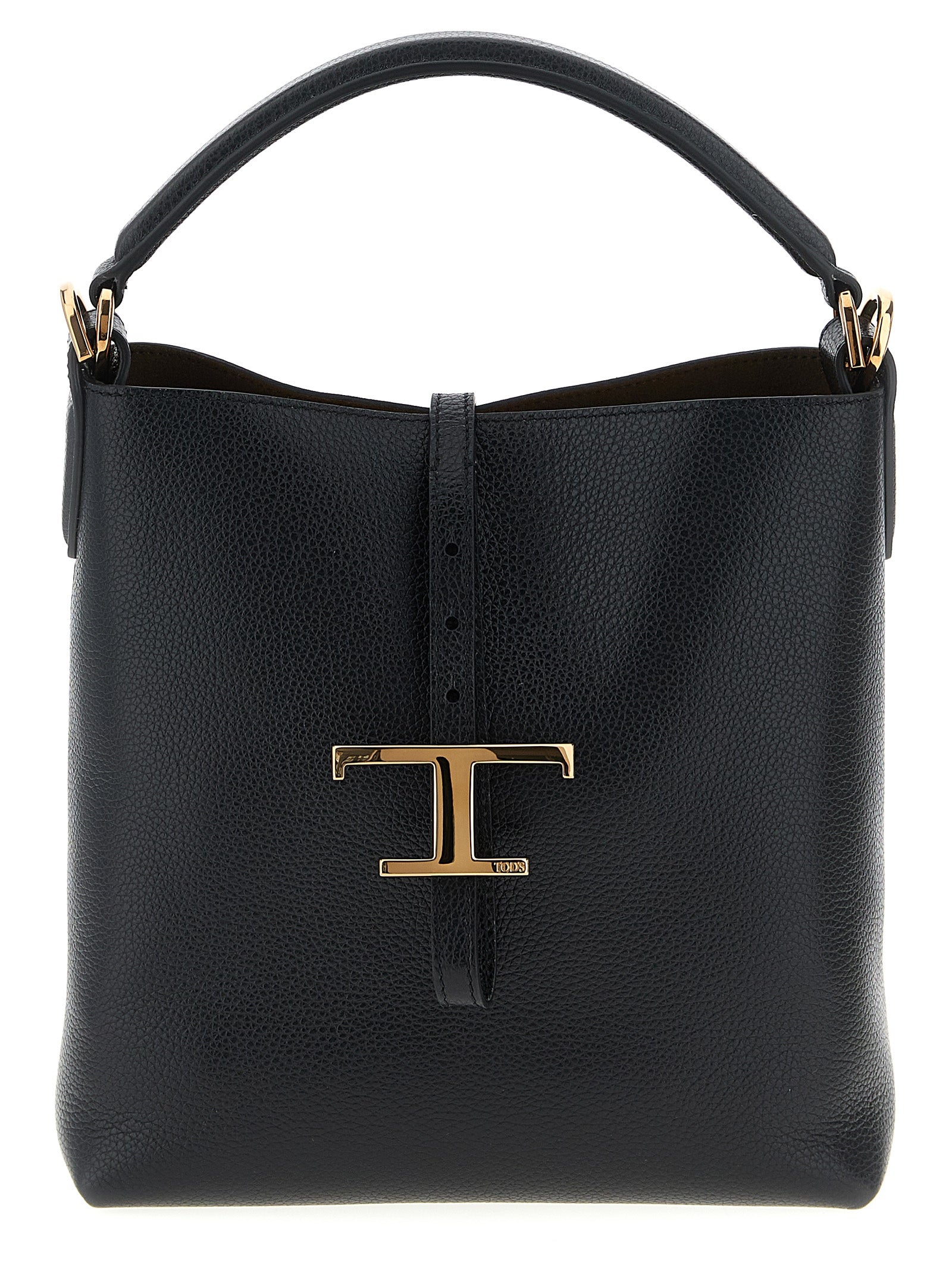 Sac à main Tod's en cuir de veau noir
