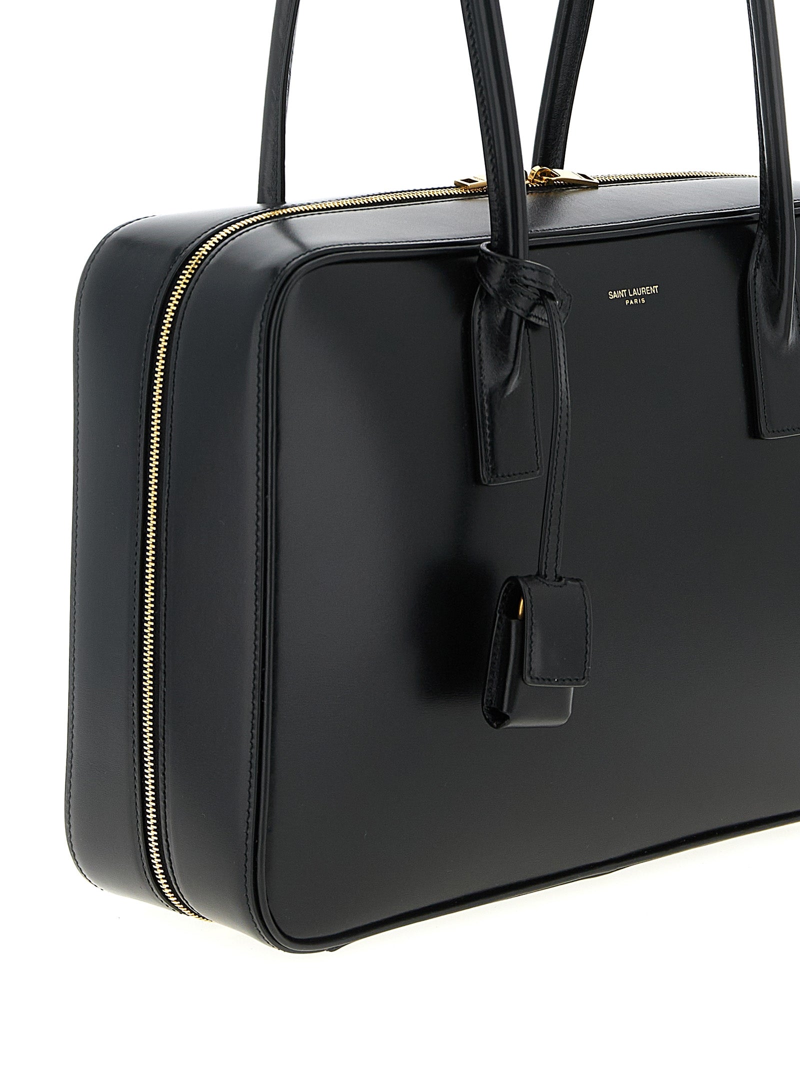 Zwarte kalfslederen schoudertas van Saint Laurent