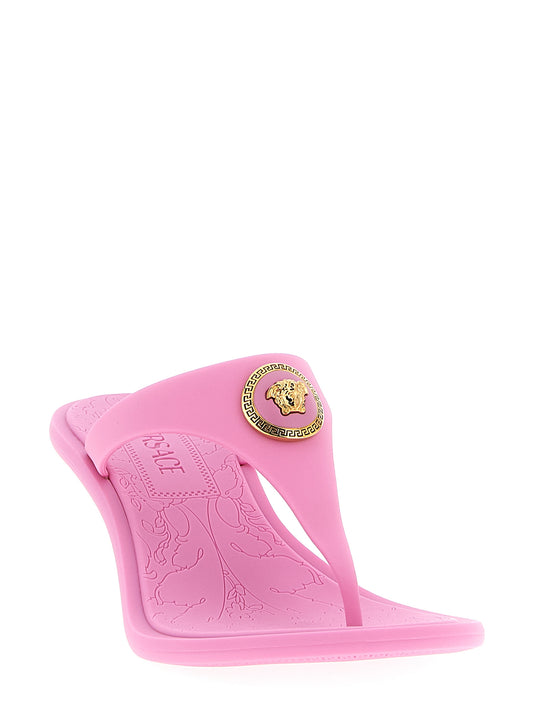 Versace Multicolor Polyurethane Flat Sandals