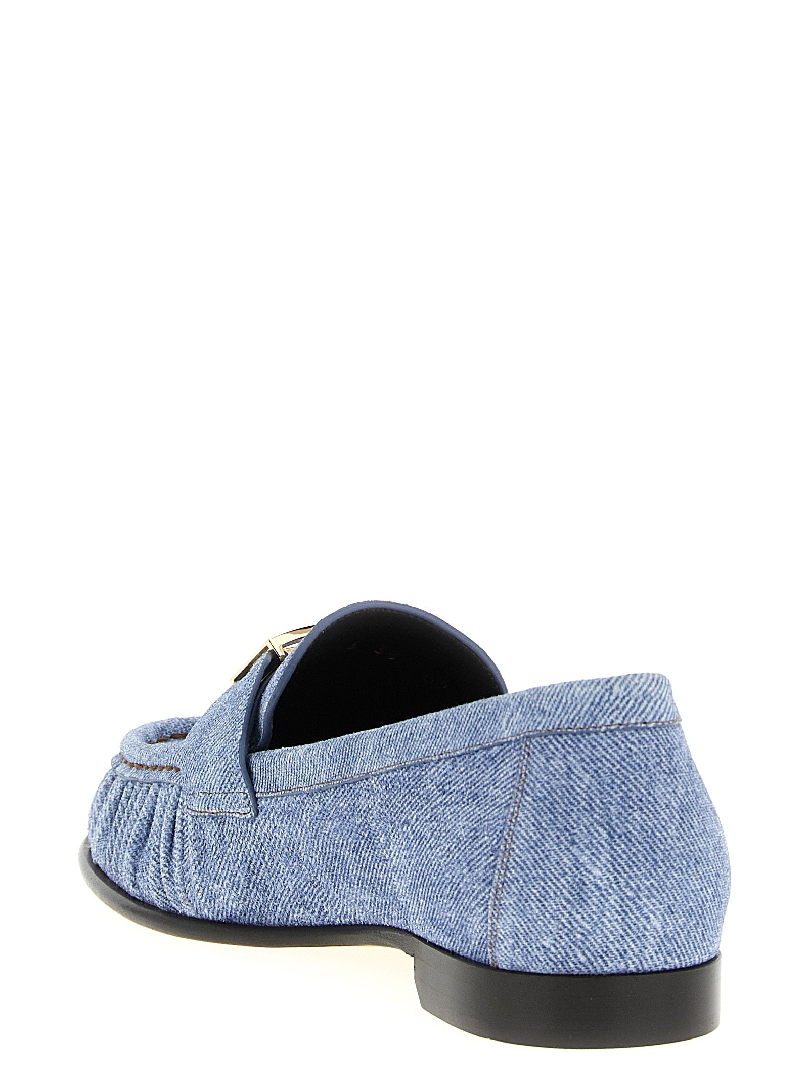 Fendi Loafers van kalfsleder in blauw