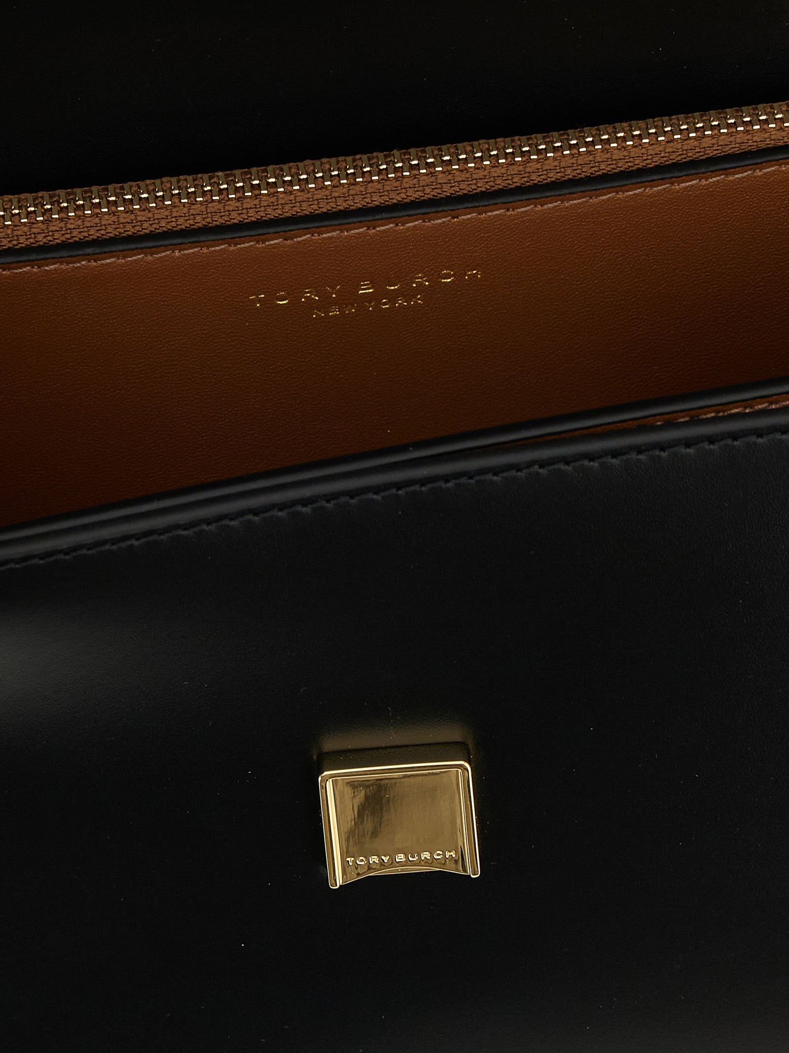 Tory Burch Zwarte Crossbodytas van Kalfsleer