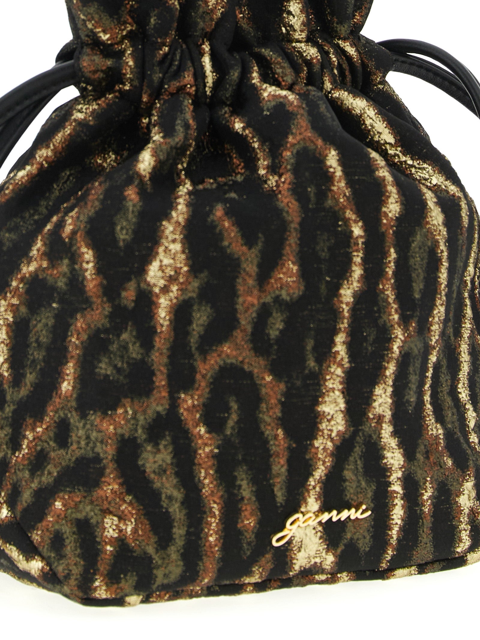Ganni Bruine Polyester Clutch Tas