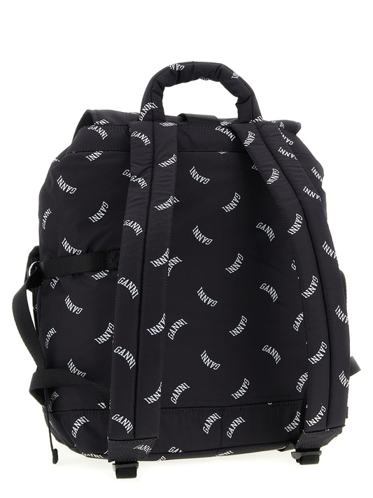 Ganni Black Polyester Backpack