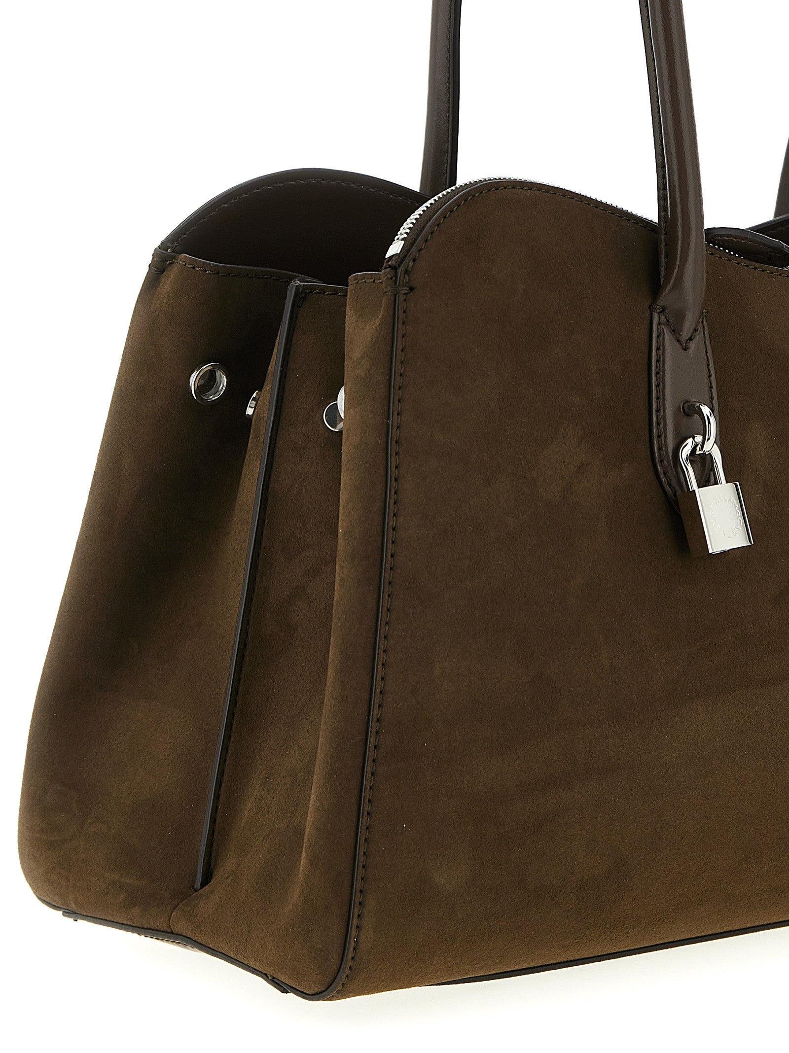 Stella McCartney Sac porté épaule en chanvre marron