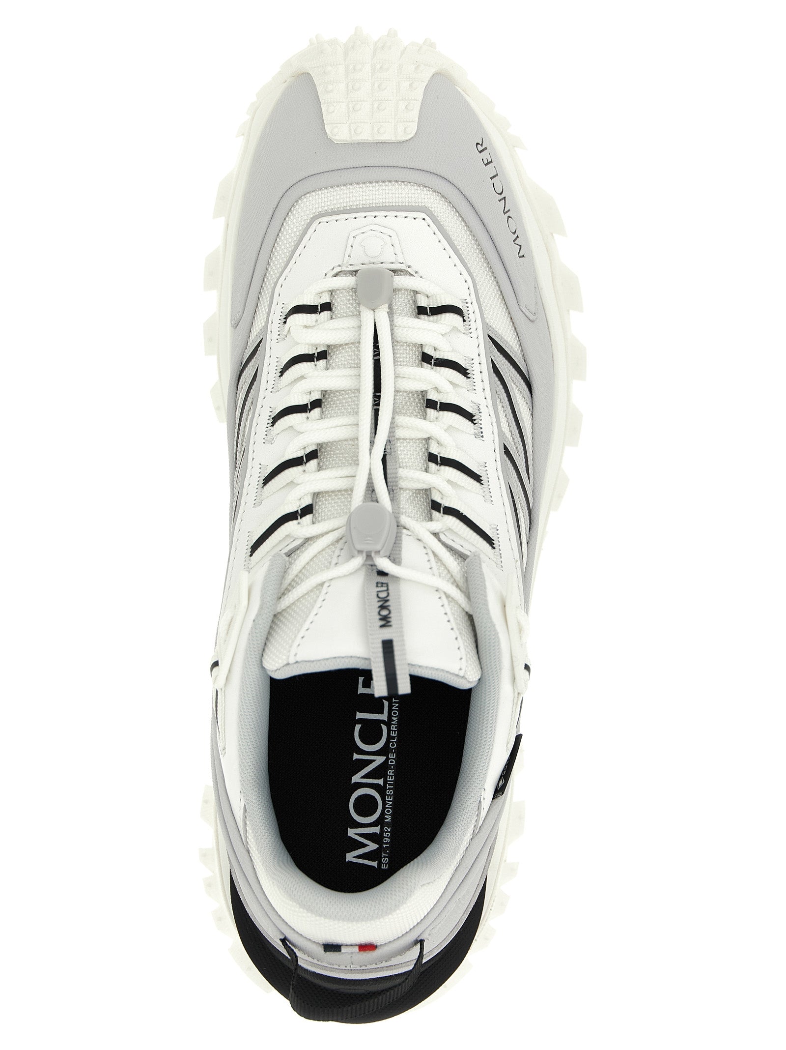 Moncler Grey Polyamide Athletic Sneakers