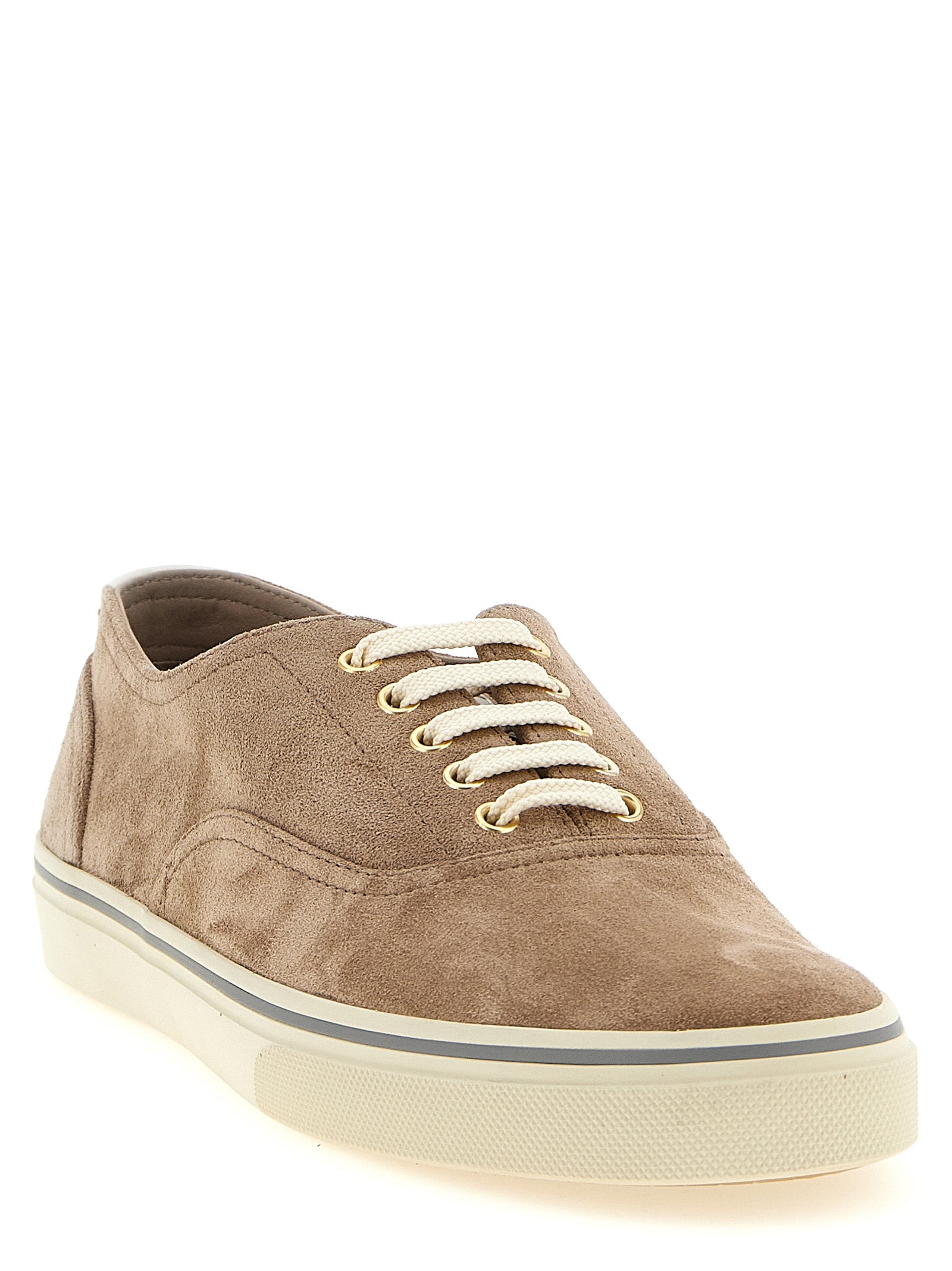 Brunello Cucinelli Beige Kalfsleer Lage Sneakers
