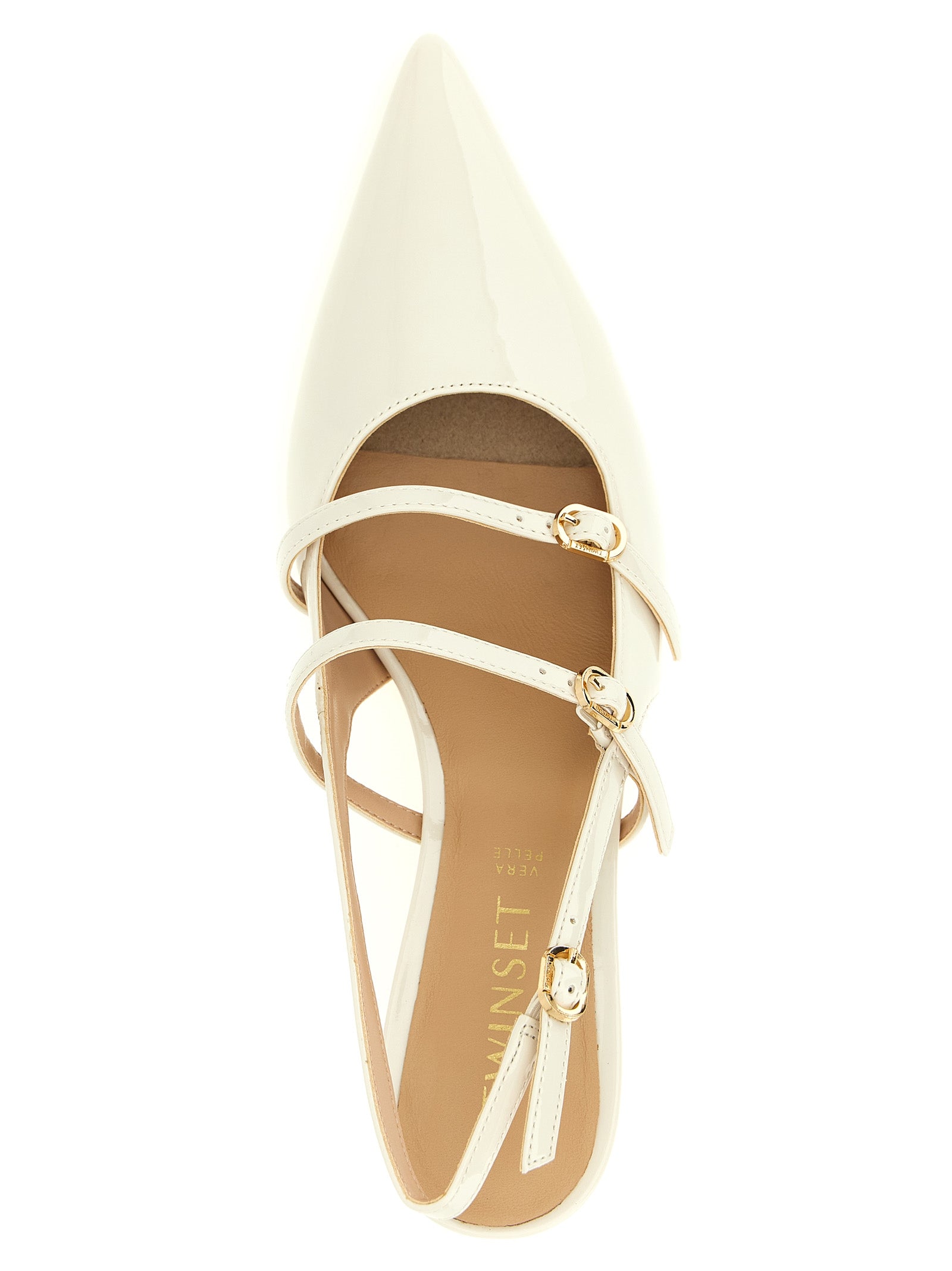 Twinset Escarpins mi-talon en polyéthylène blanc