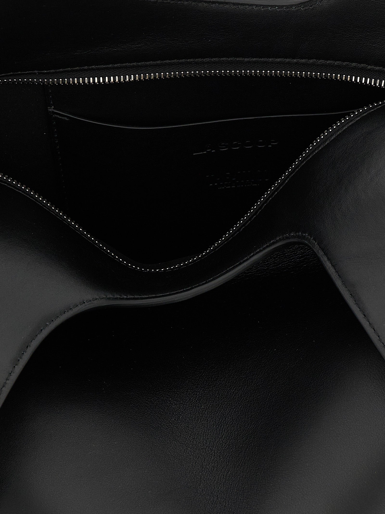 The Attico Sac bandoulière en cuir de veau noir