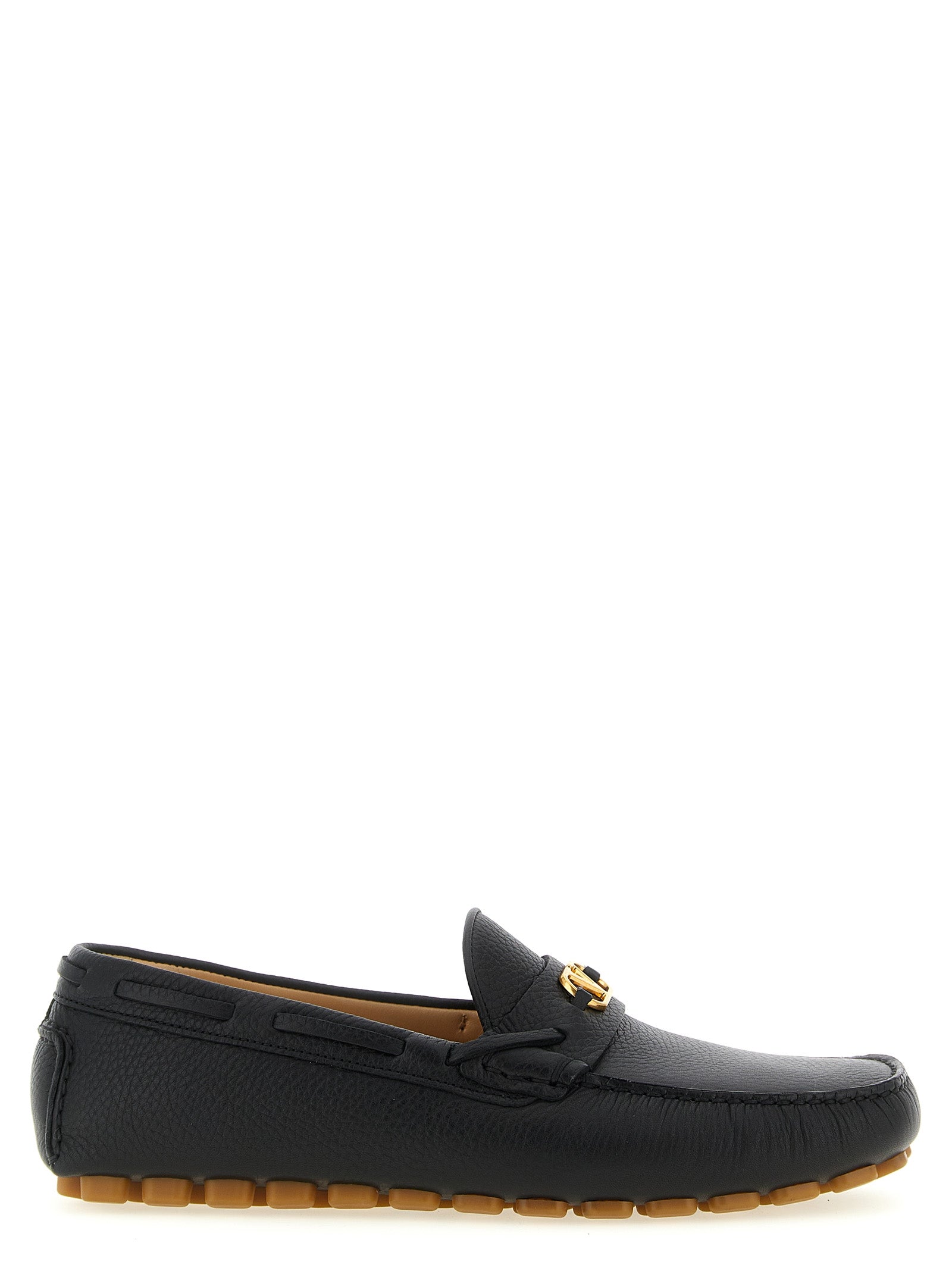 Valentino Garavani Zwarte Kalfsleren Instaploafers