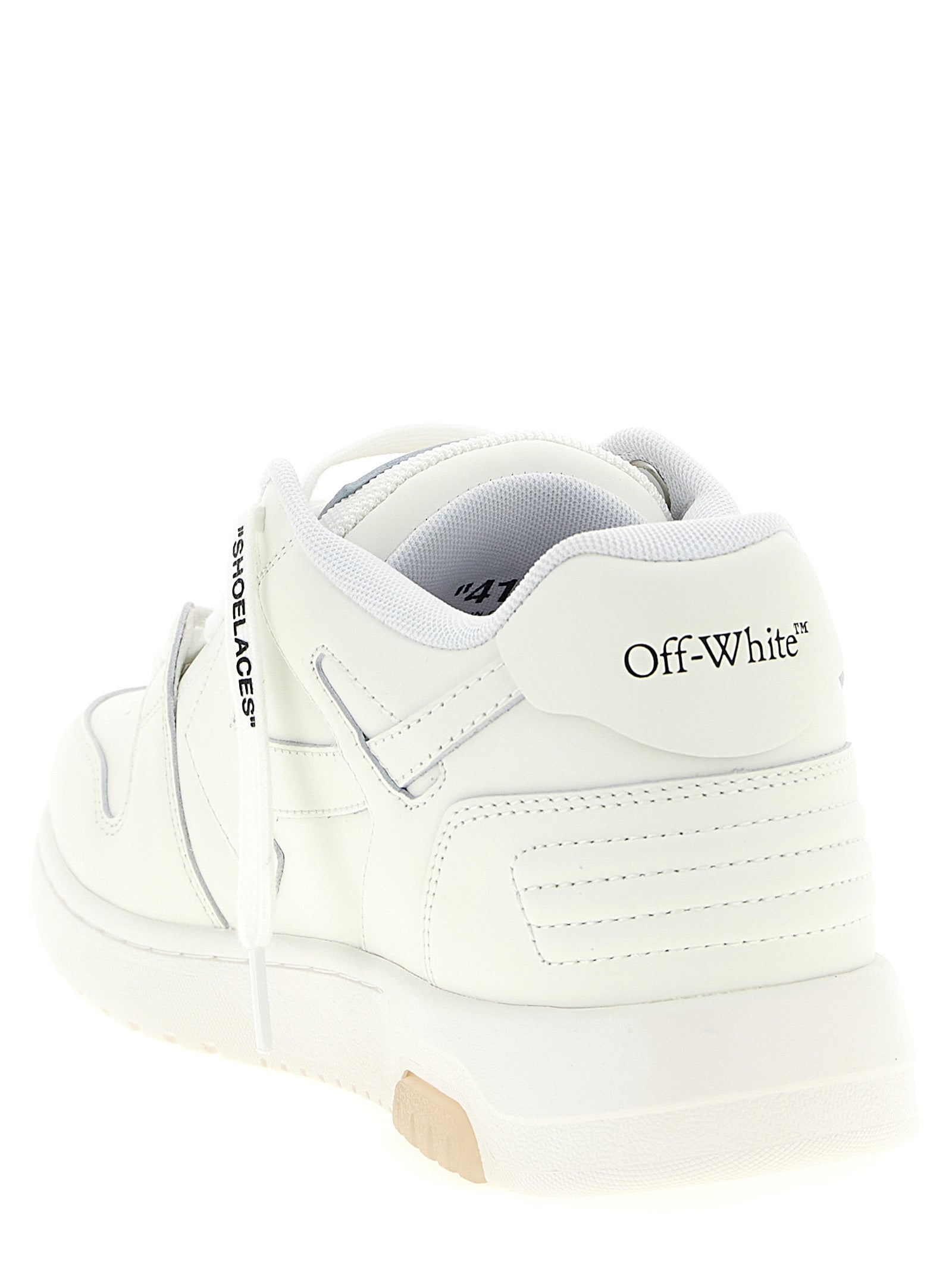 Off-White White Calfskin Athletic Sneakers