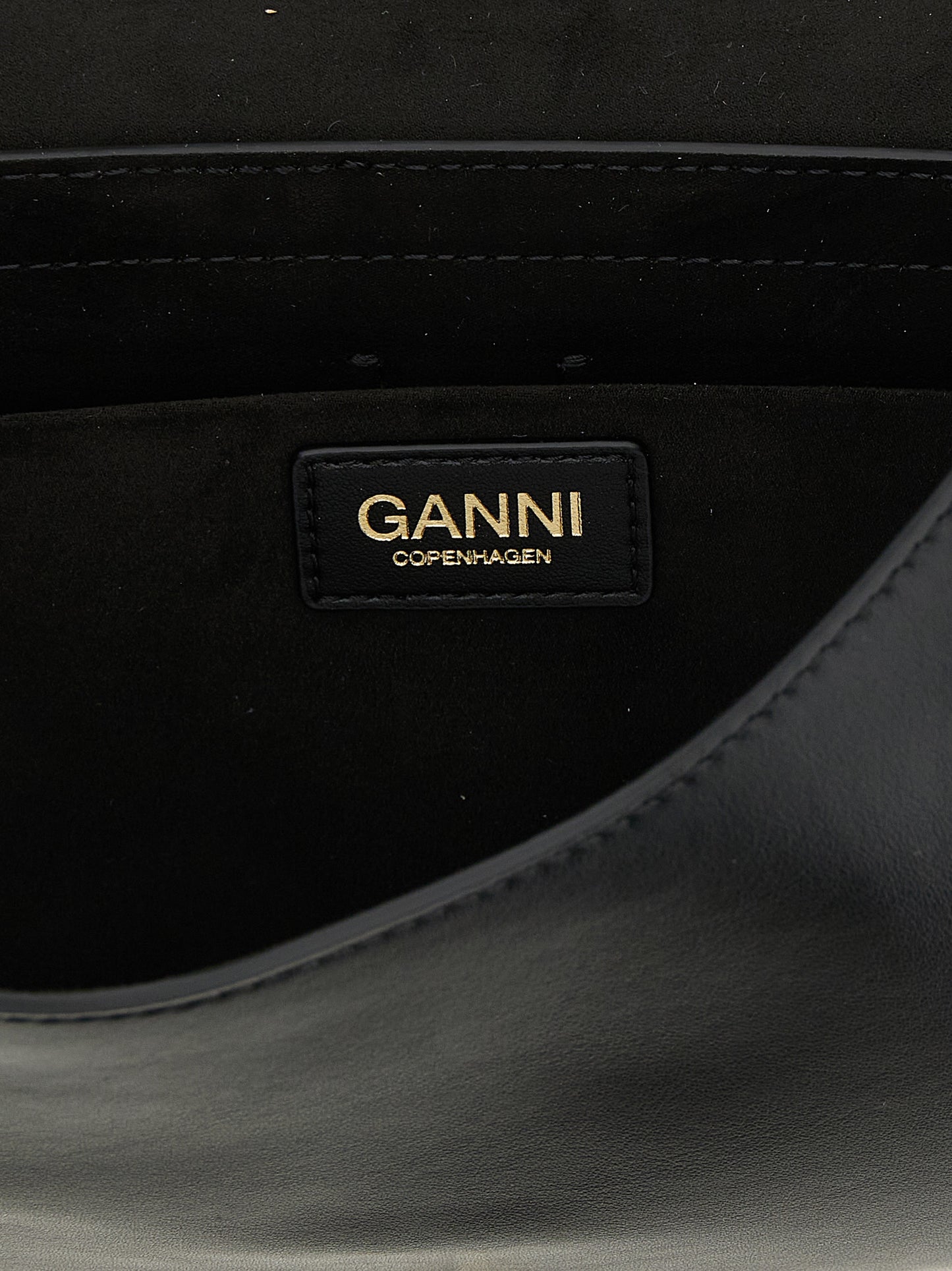 Ganni Black Leather Shoulder Bag
