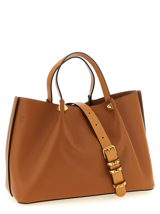Valentino Garavani Brown Calfskin Tote Bag