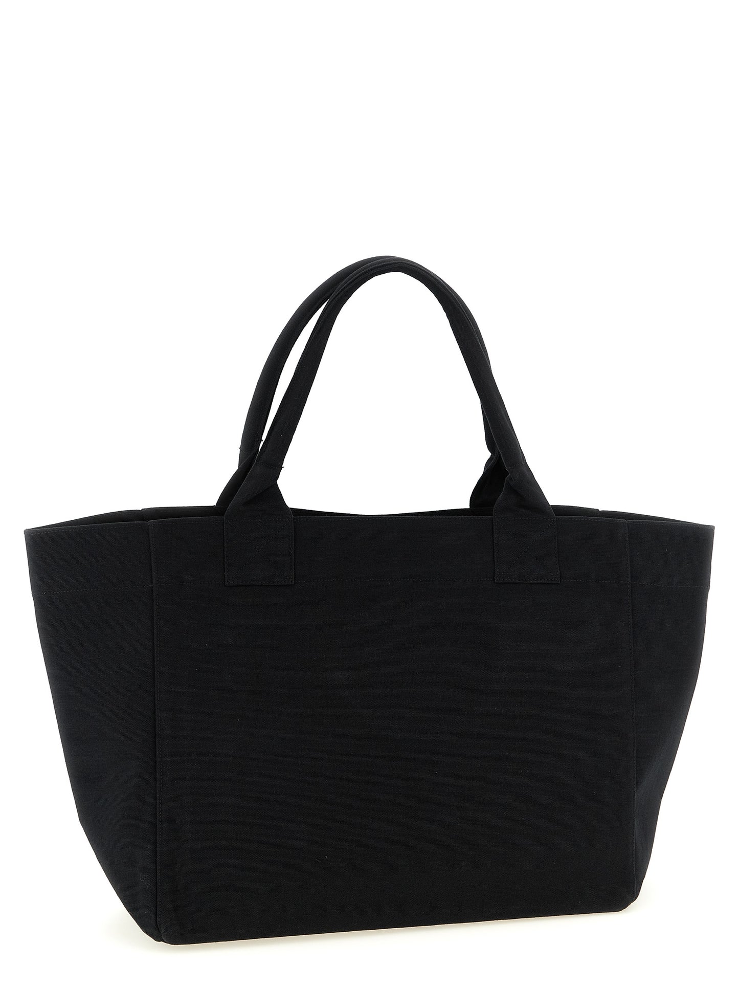Ganni Black Recycled Cotton Tote Bag