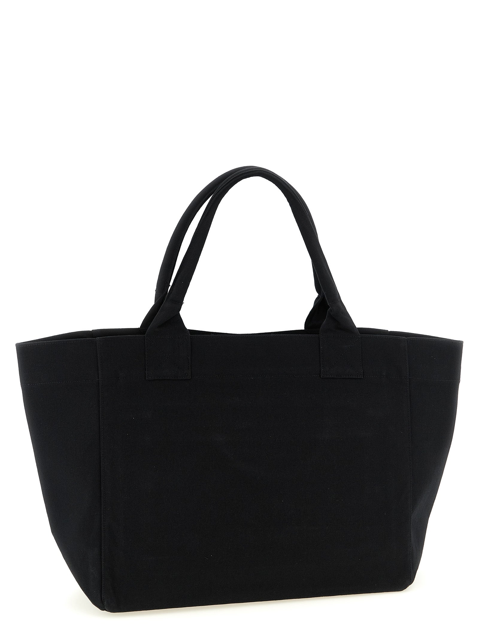 Ganni Black Recycled Cotton Tote Bag