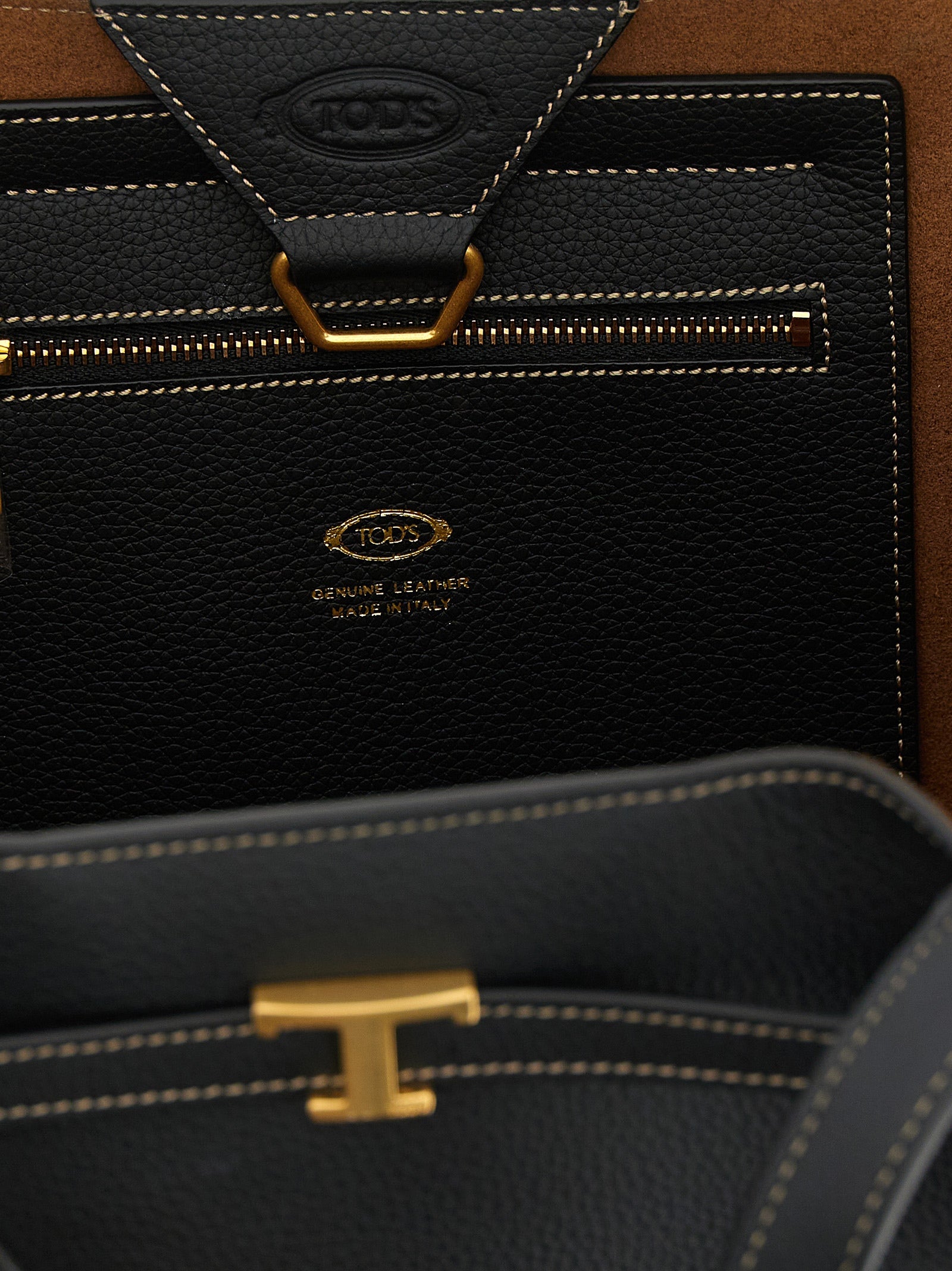 Tod's zwarte tas van kalfsleer