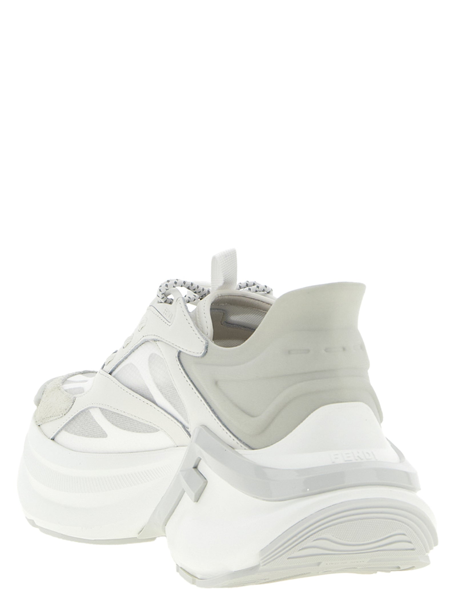 Fendi Grey Calfskin Athletic Sneakers