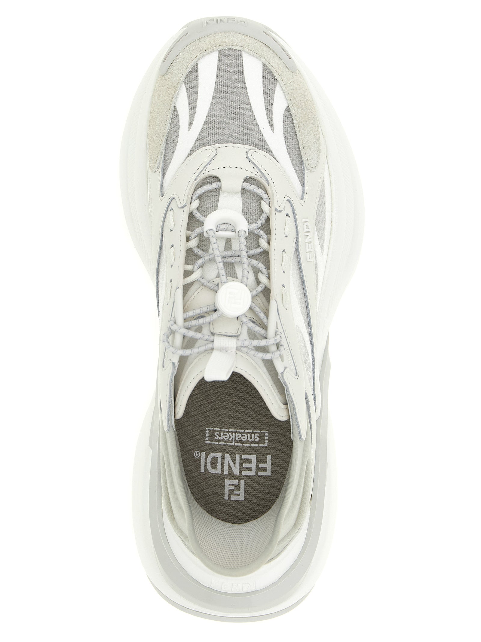 Fendi Grey Calfskin Athletic Sneakers