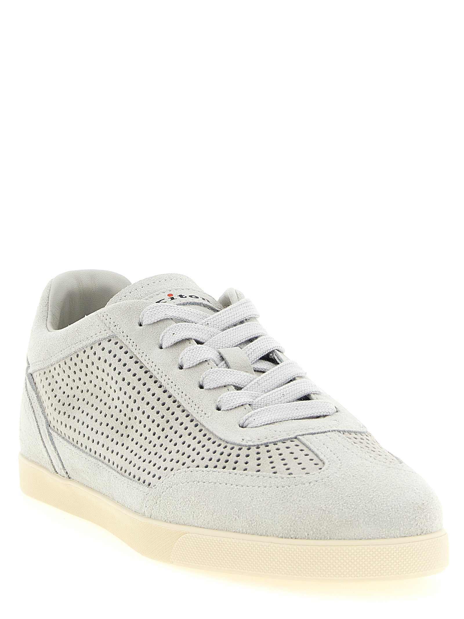 Kiton Grey Calfskin Low Top Sneakers