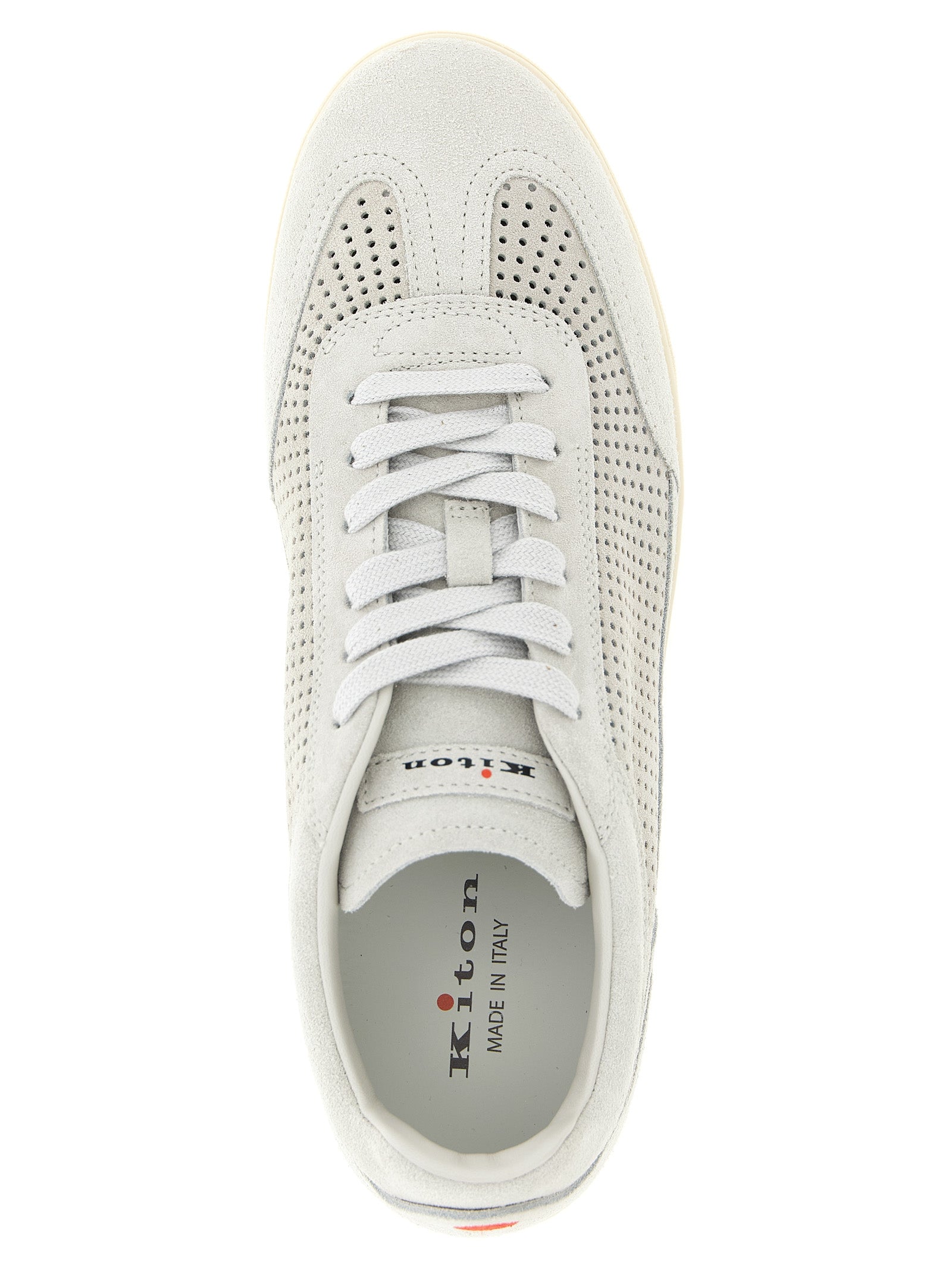 Kiton Grey Calfskin Low Top Sneakers