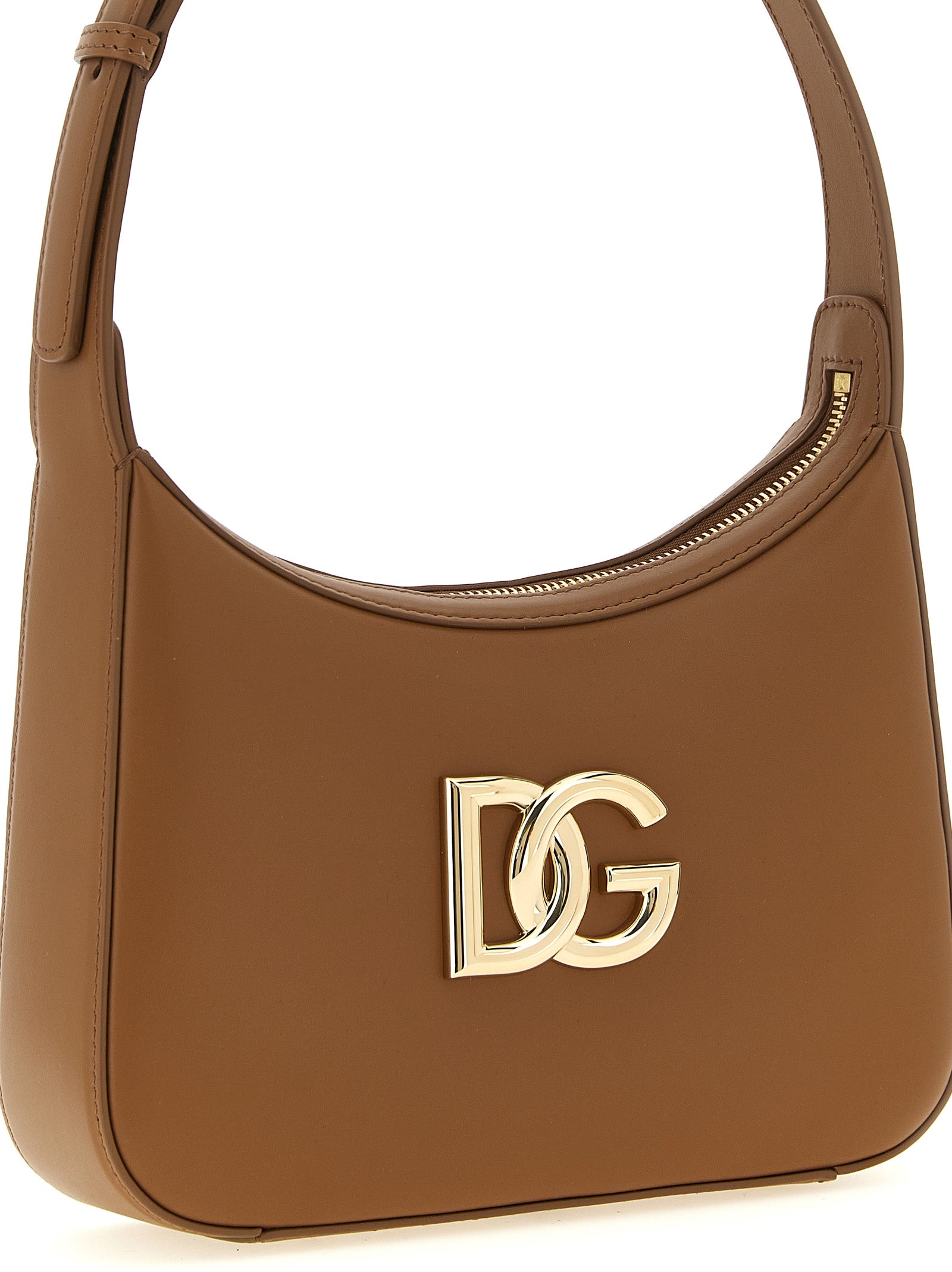 Dolce & Gabbana Brown Calfskin Shoulder Bag
