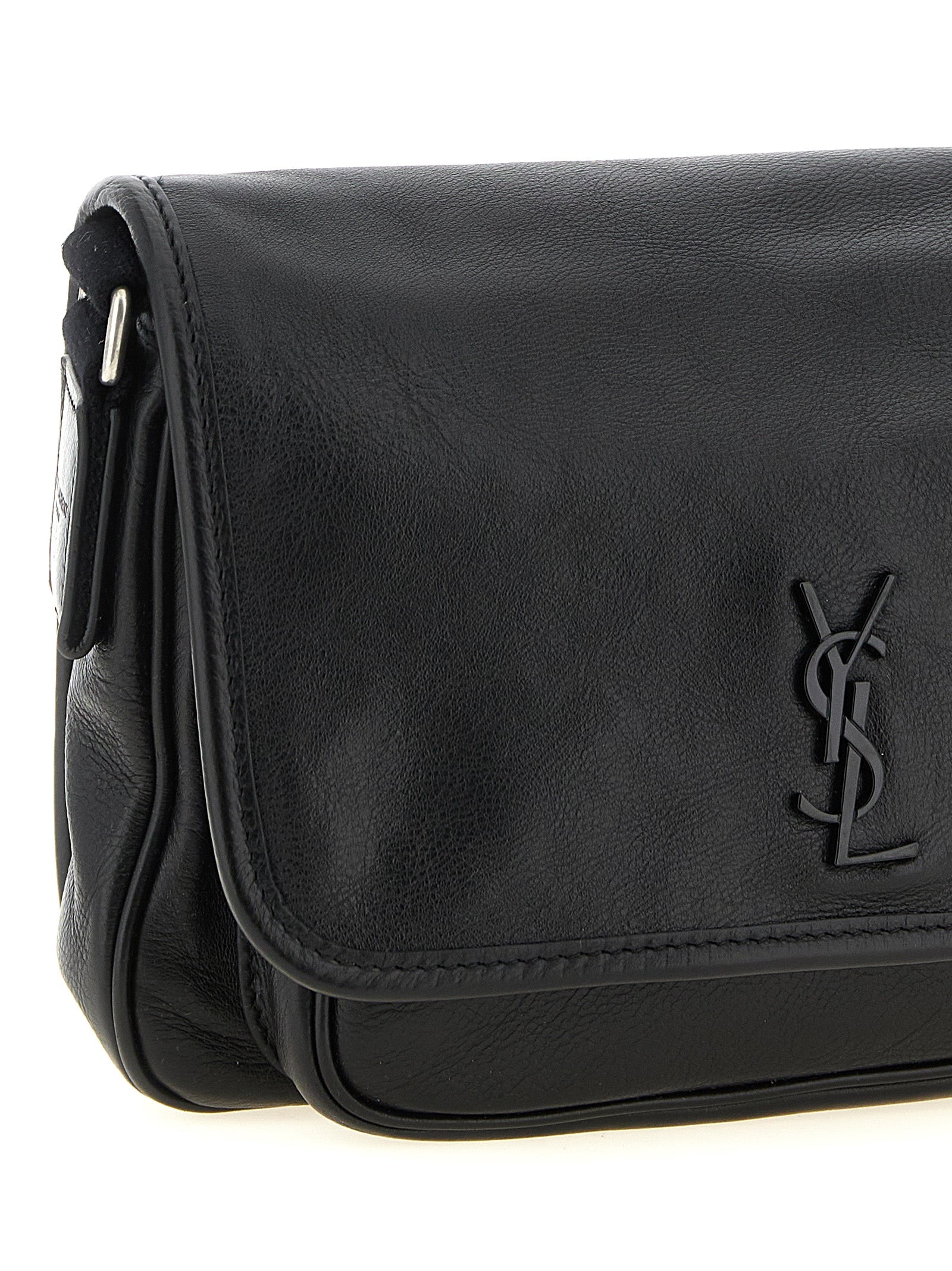 Sac bandoulière Saint Laurent en veau noir