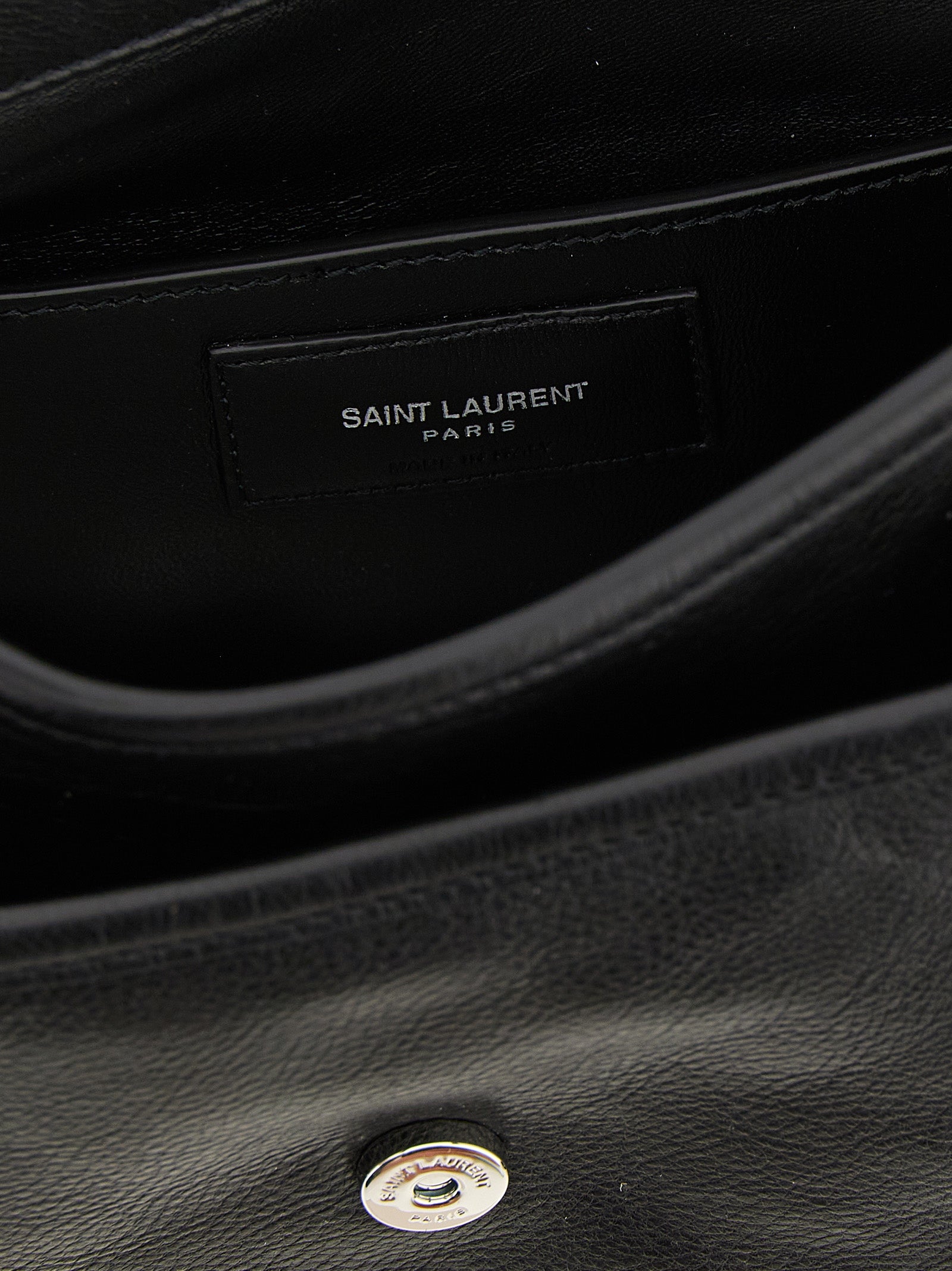 Sac bandoulière Saint Laurent en veau noir