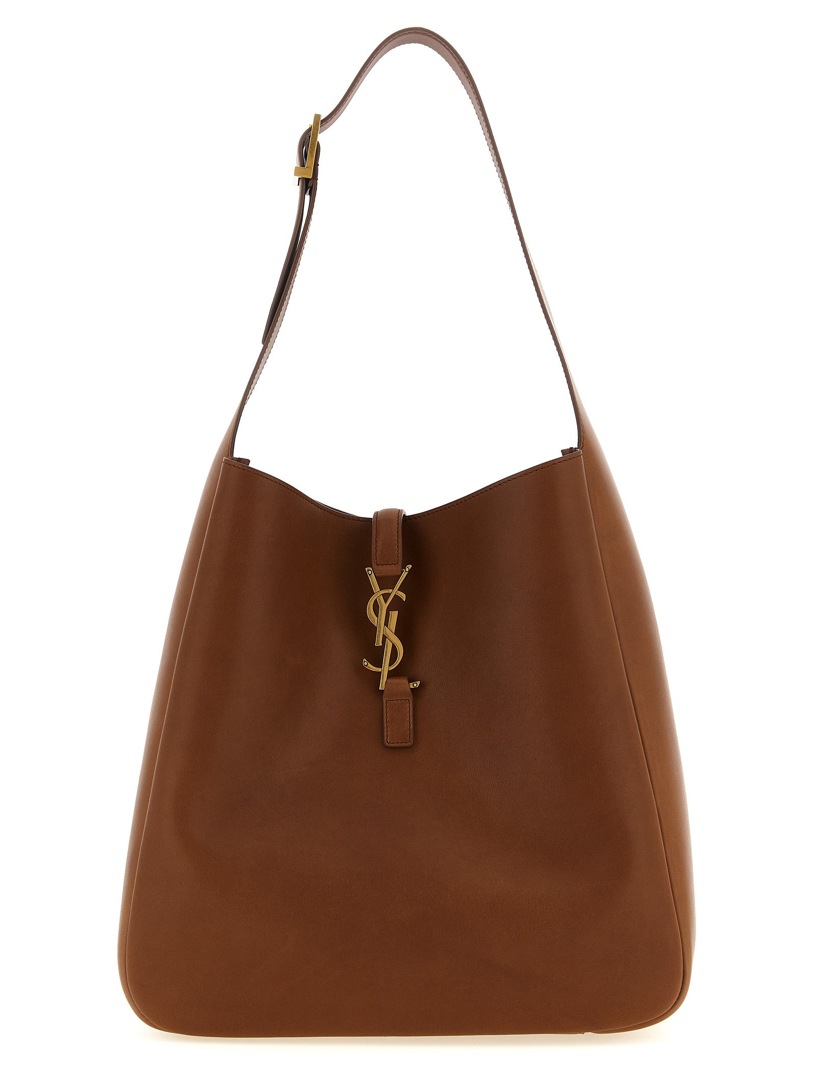 Saint Laurent Bruine Kalfsleren Schoudertas