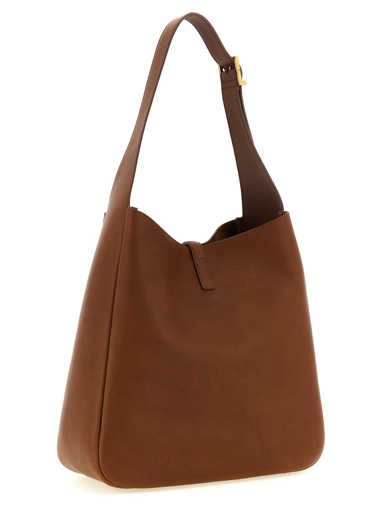 Saint Laurent Bruine Kalfsleren Schoudertas