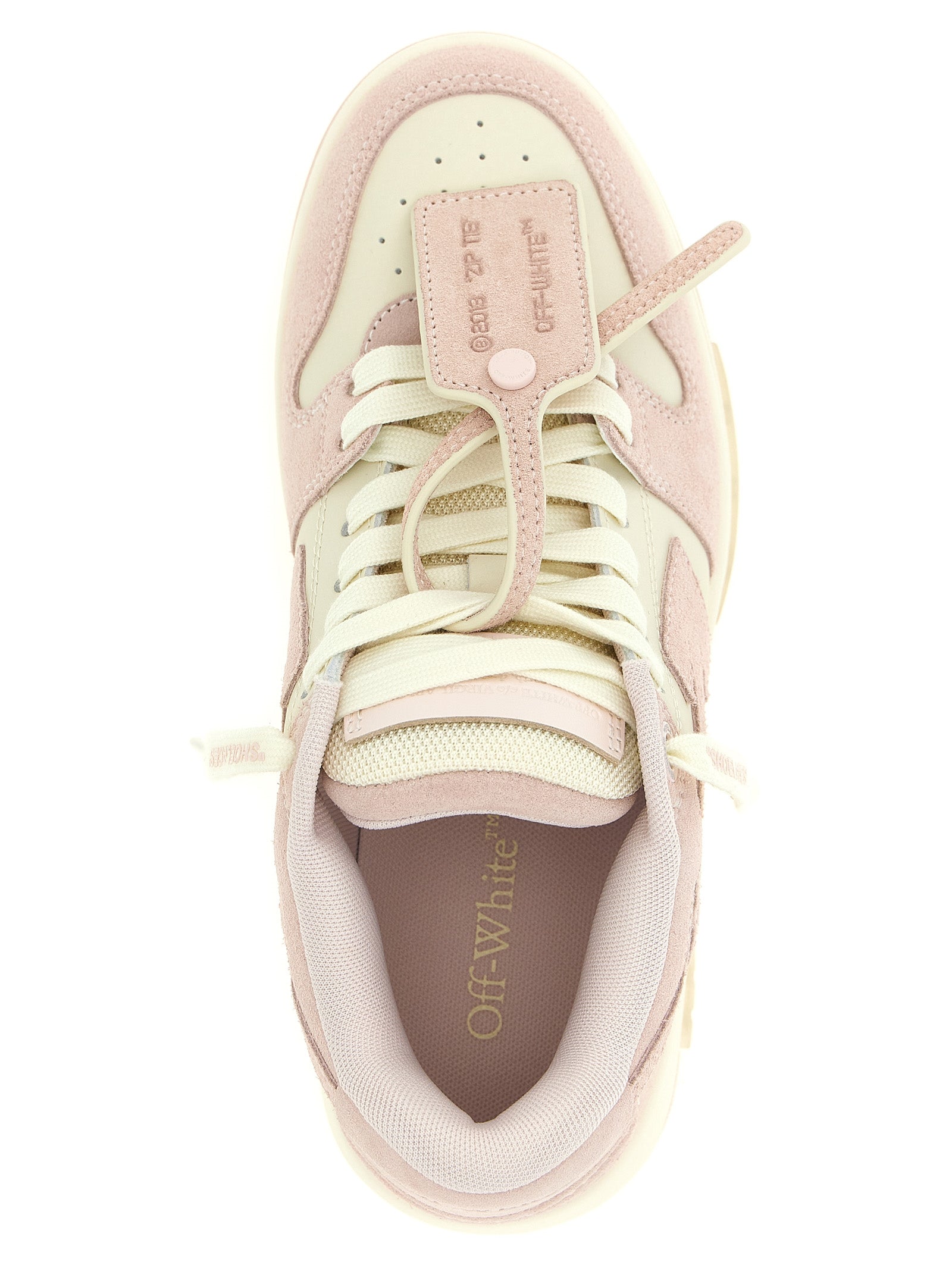 Off-White Multicolor Leren Lage Sneakers