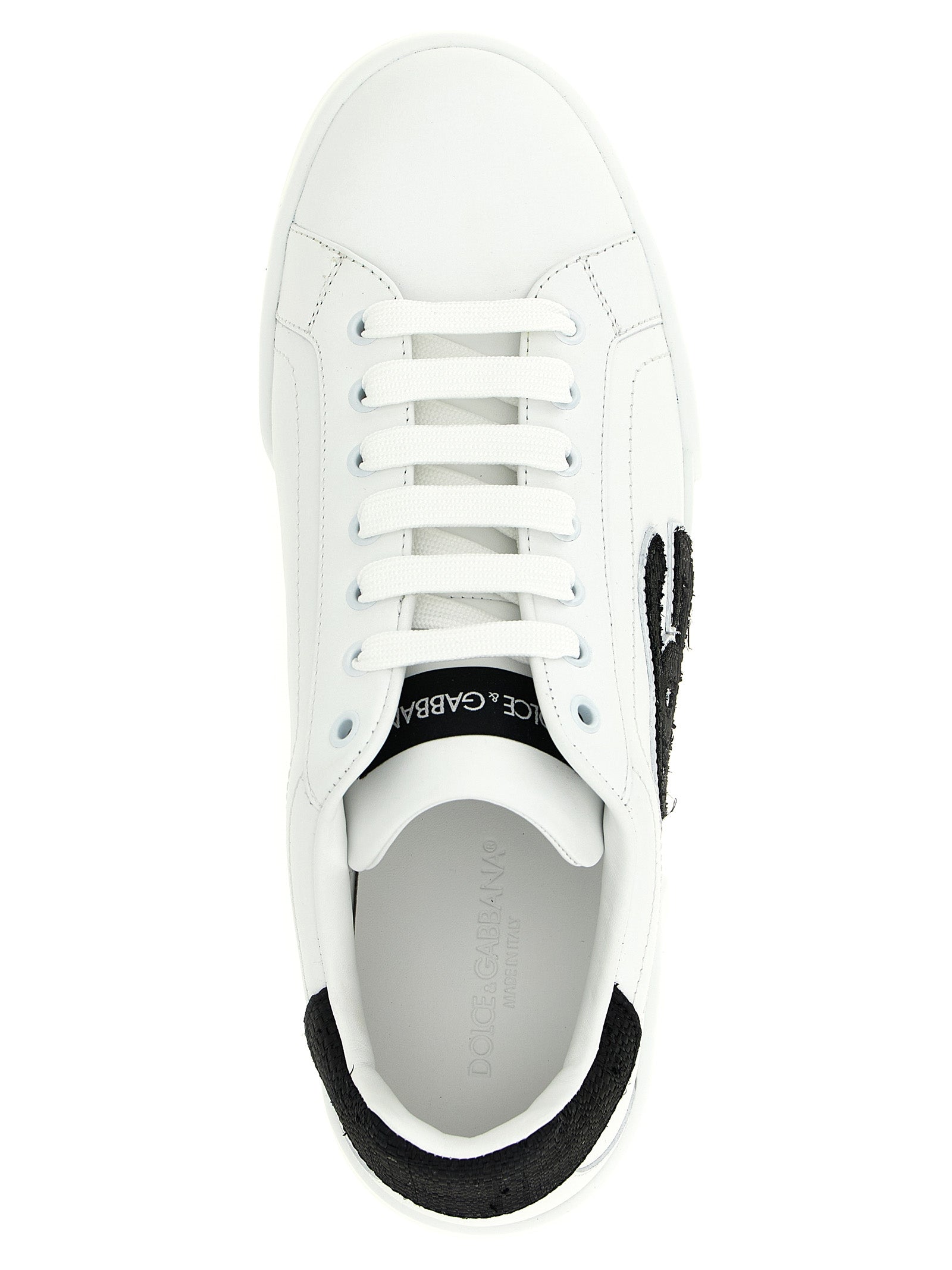 Dolce & Gabbana Bicolor Kalfsleren Lage Sneakers