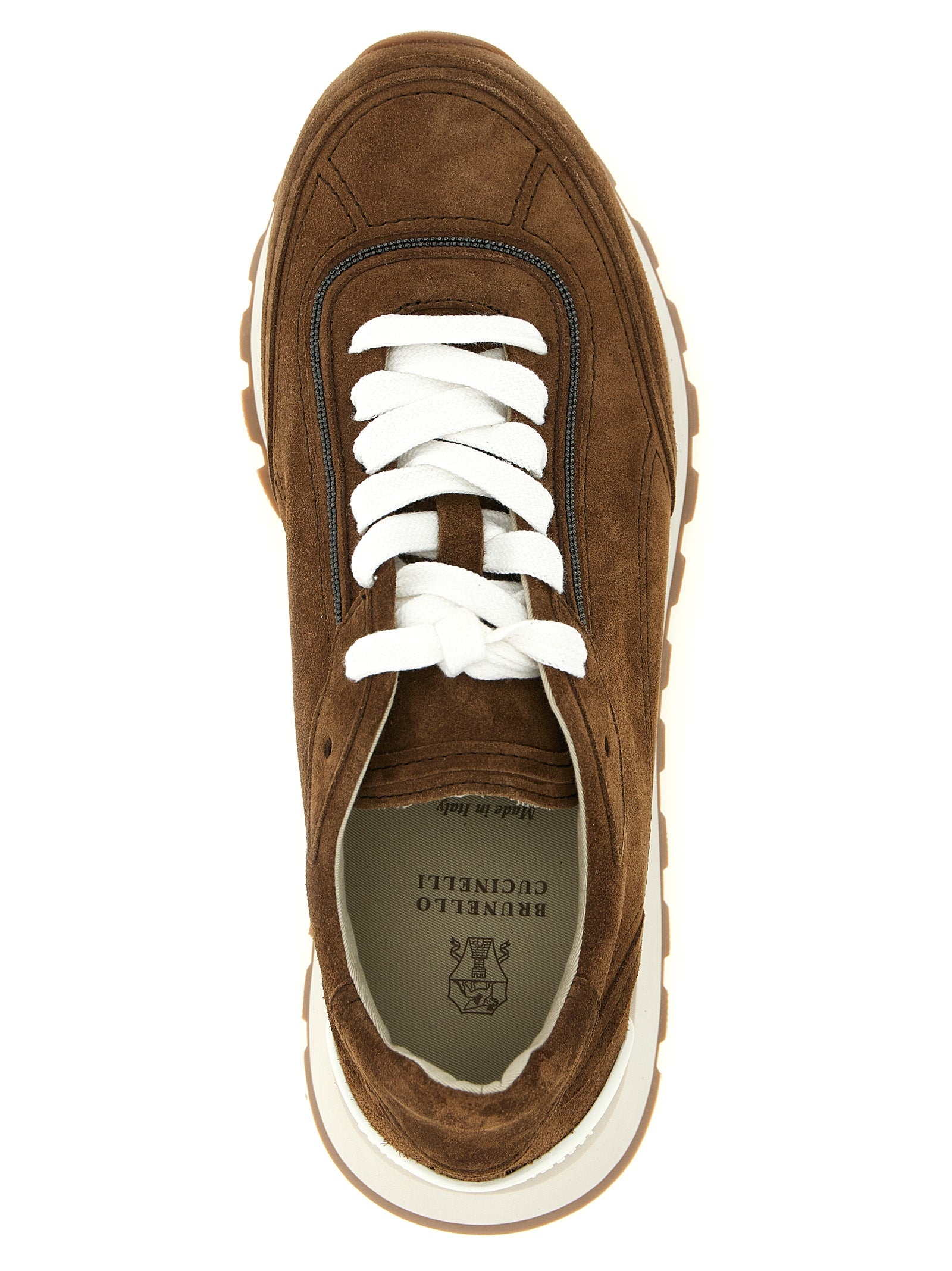 Brunello Cucinelli Bruine Lage Sneakers van Kalfsleer