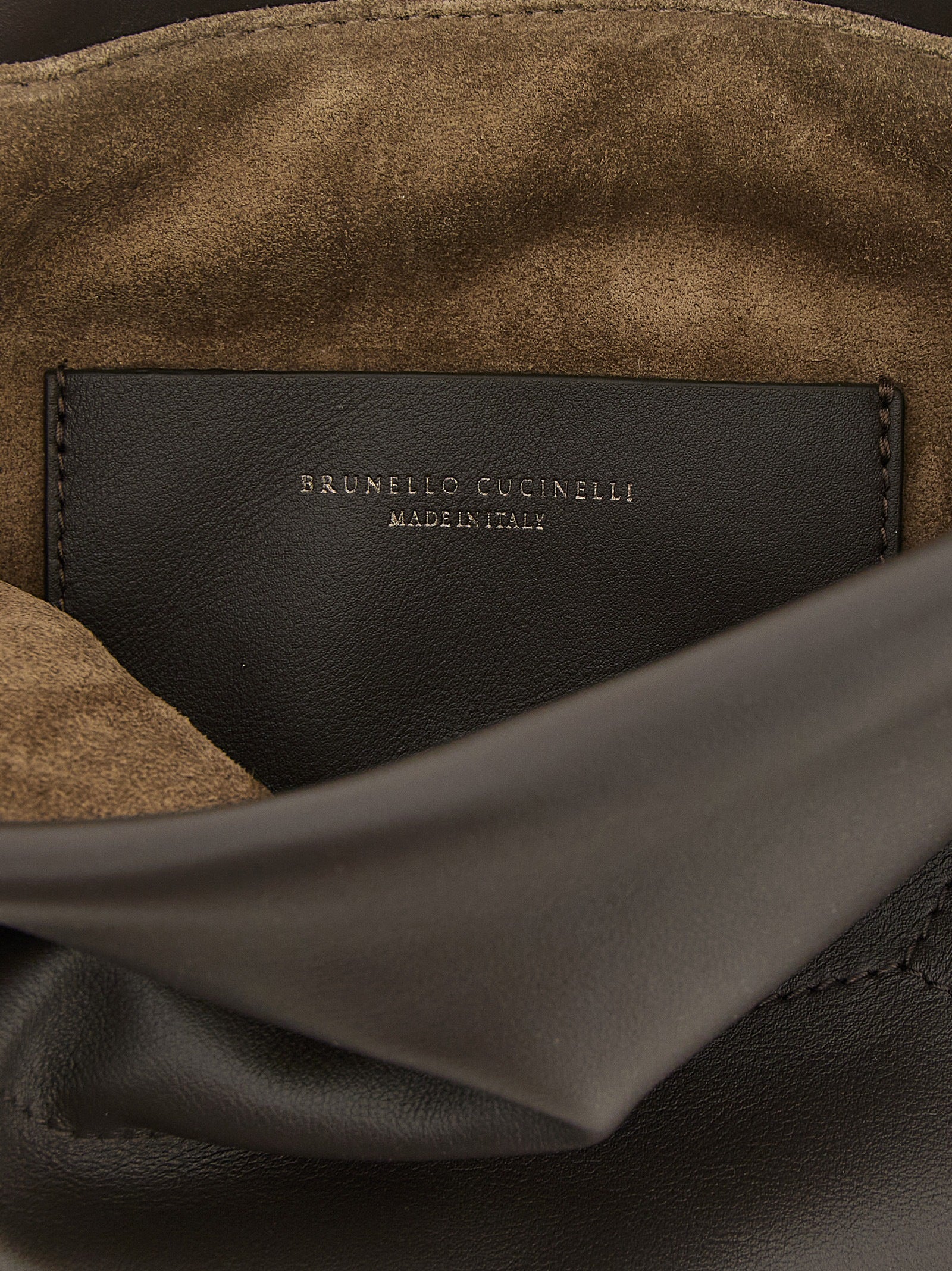 Brunello Cucinelli Bruine Clutch Tas van Kalfsleer