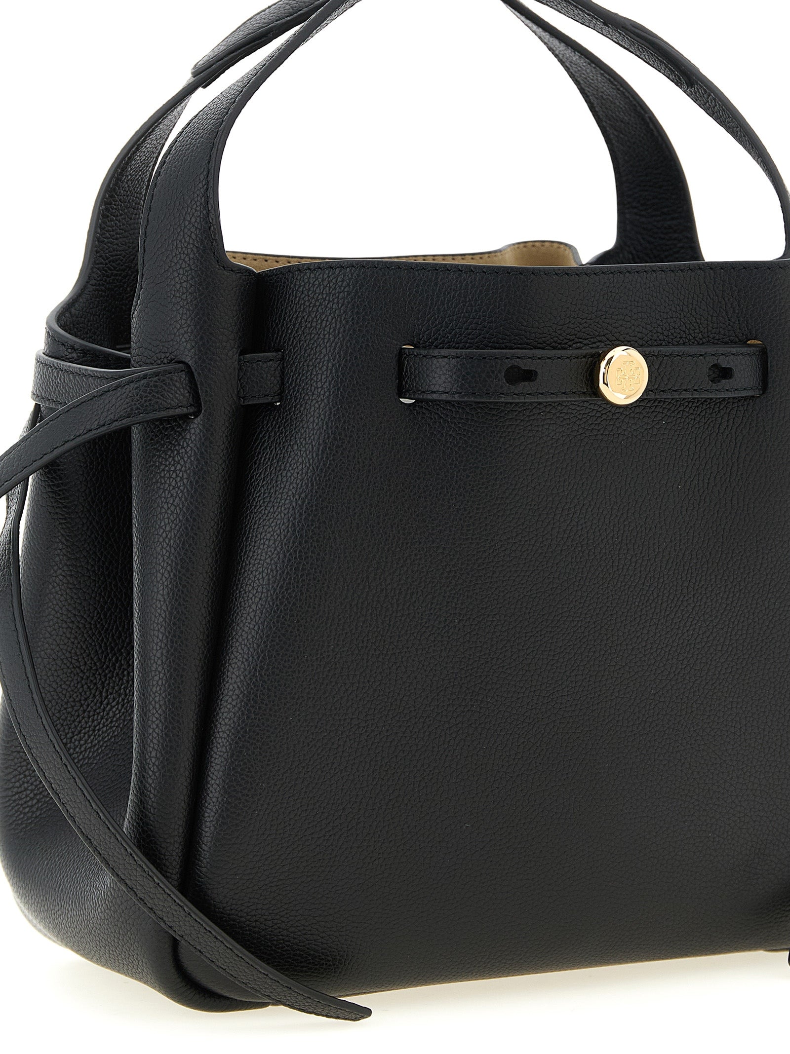 Tory Burch Zwarte Handtas van Koeienhuid