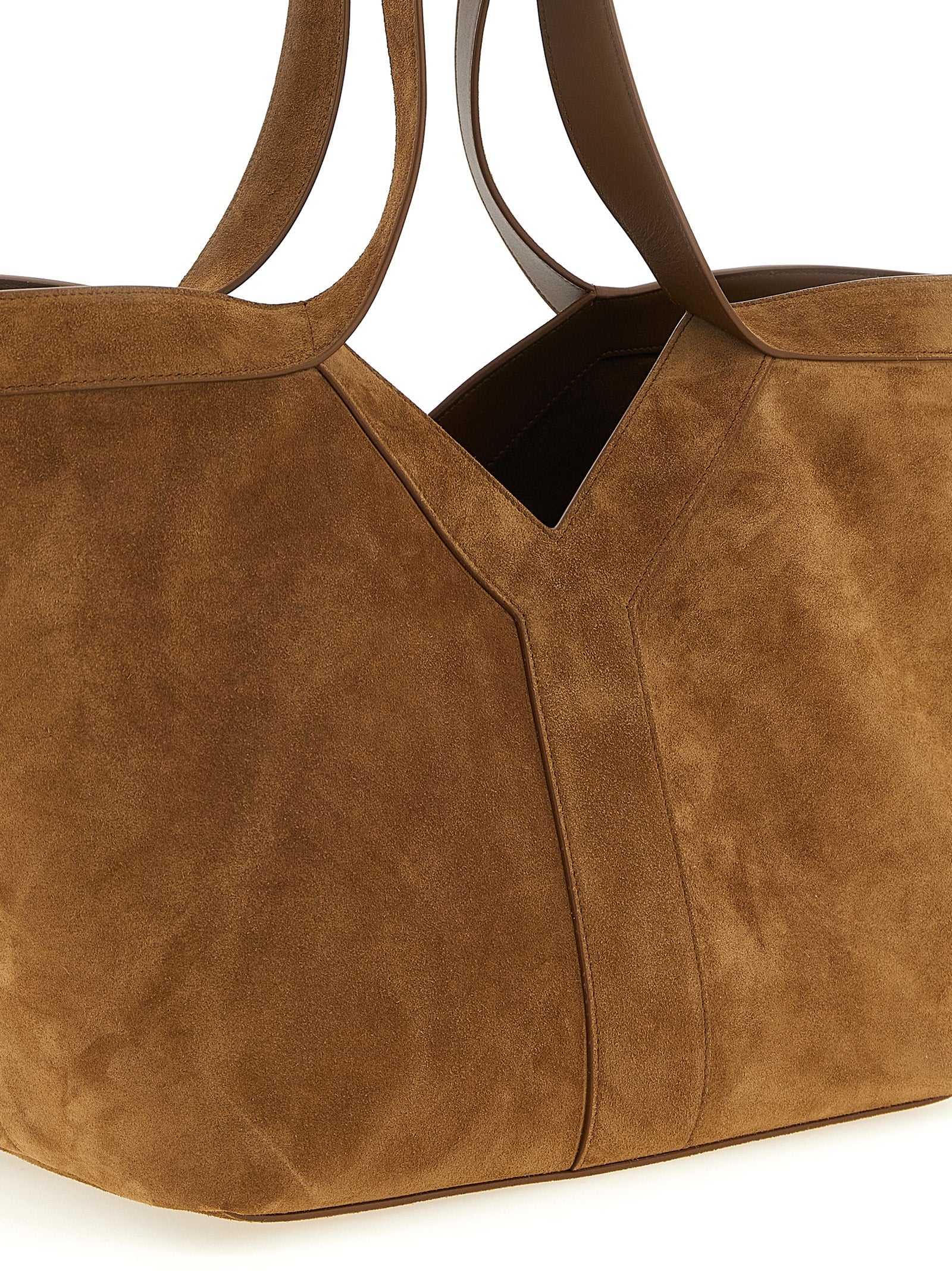 Saint Laurent Bruine Kalfslederen Draagtas
