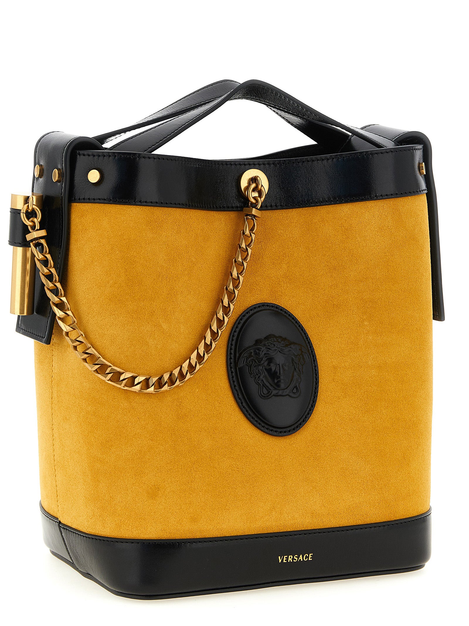 Versace Bicolor Kalfslederen Schoudertas