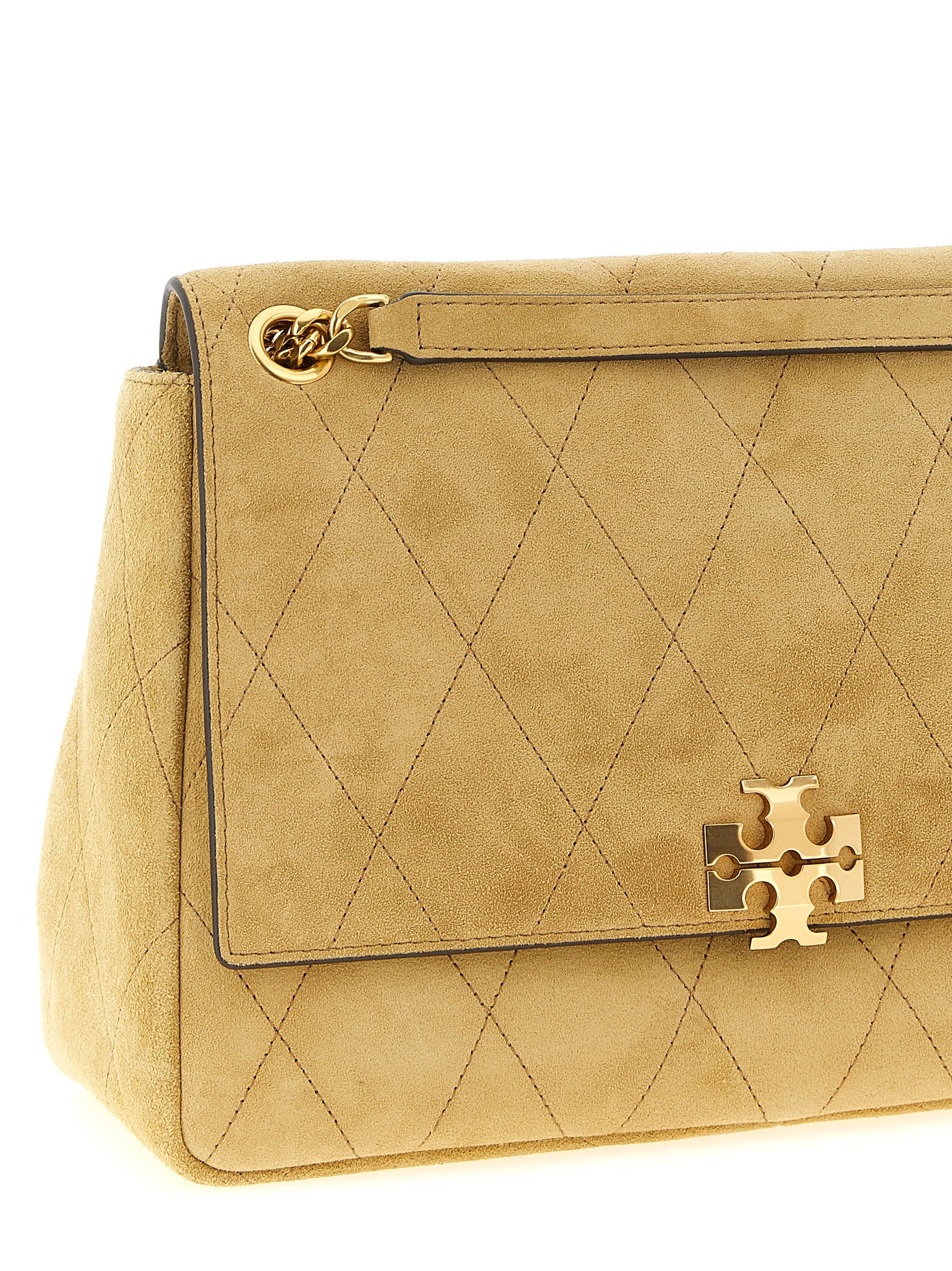 Tory Burch Beigekleurige Schoudertas van Kalfsleer