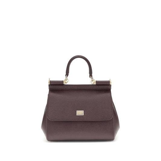 Dolce & Gabbana Brown Calf Leather Bos Taurus Shoulder Bag