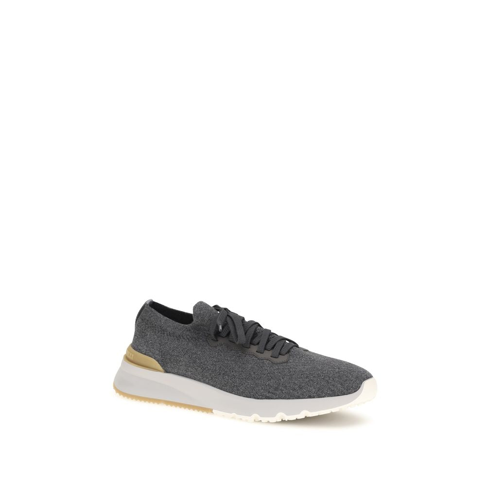 Brunello Cucinelli Blauwe Katoenen Lage Sneakers